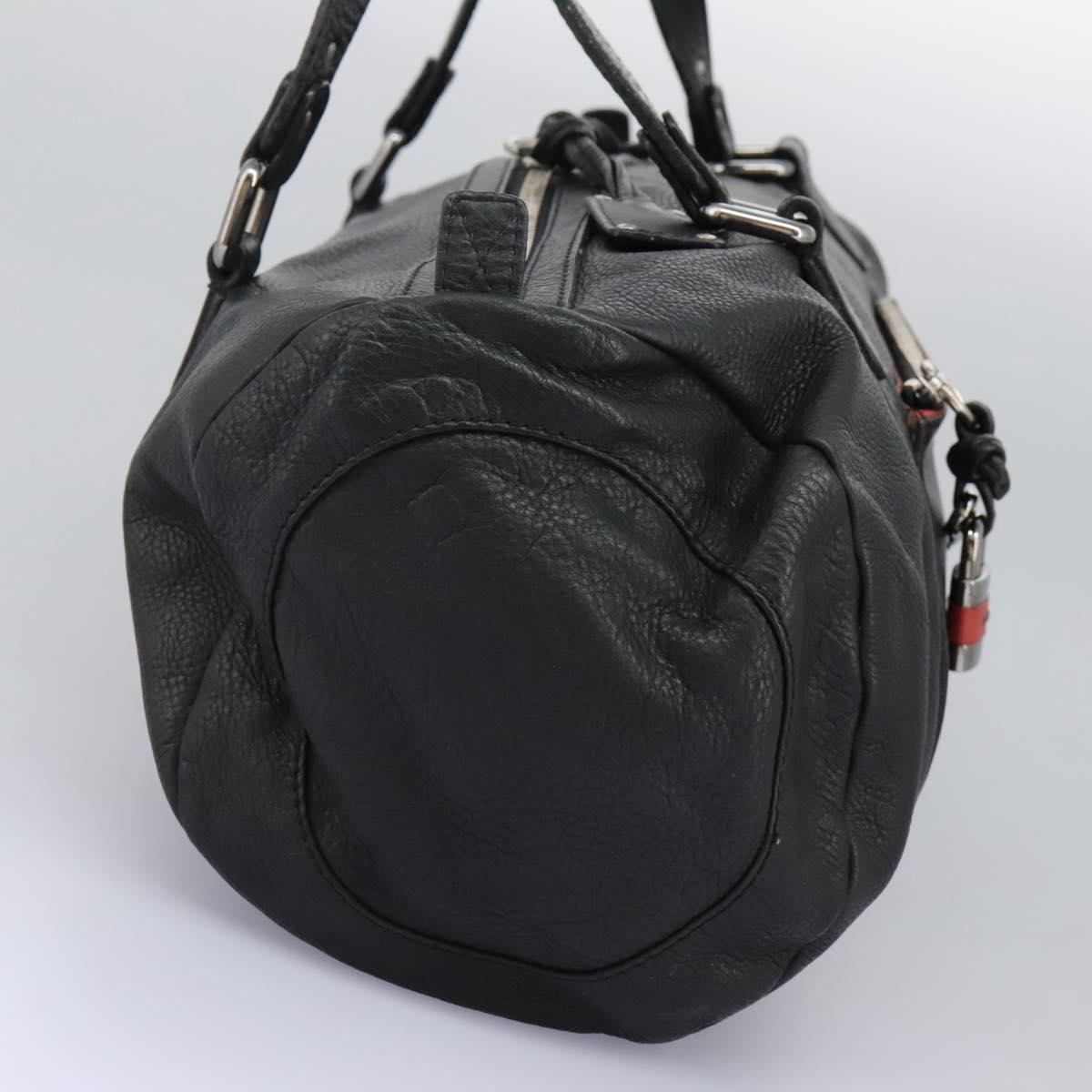 Chloe Hand Bag Leather Black Auth 110305