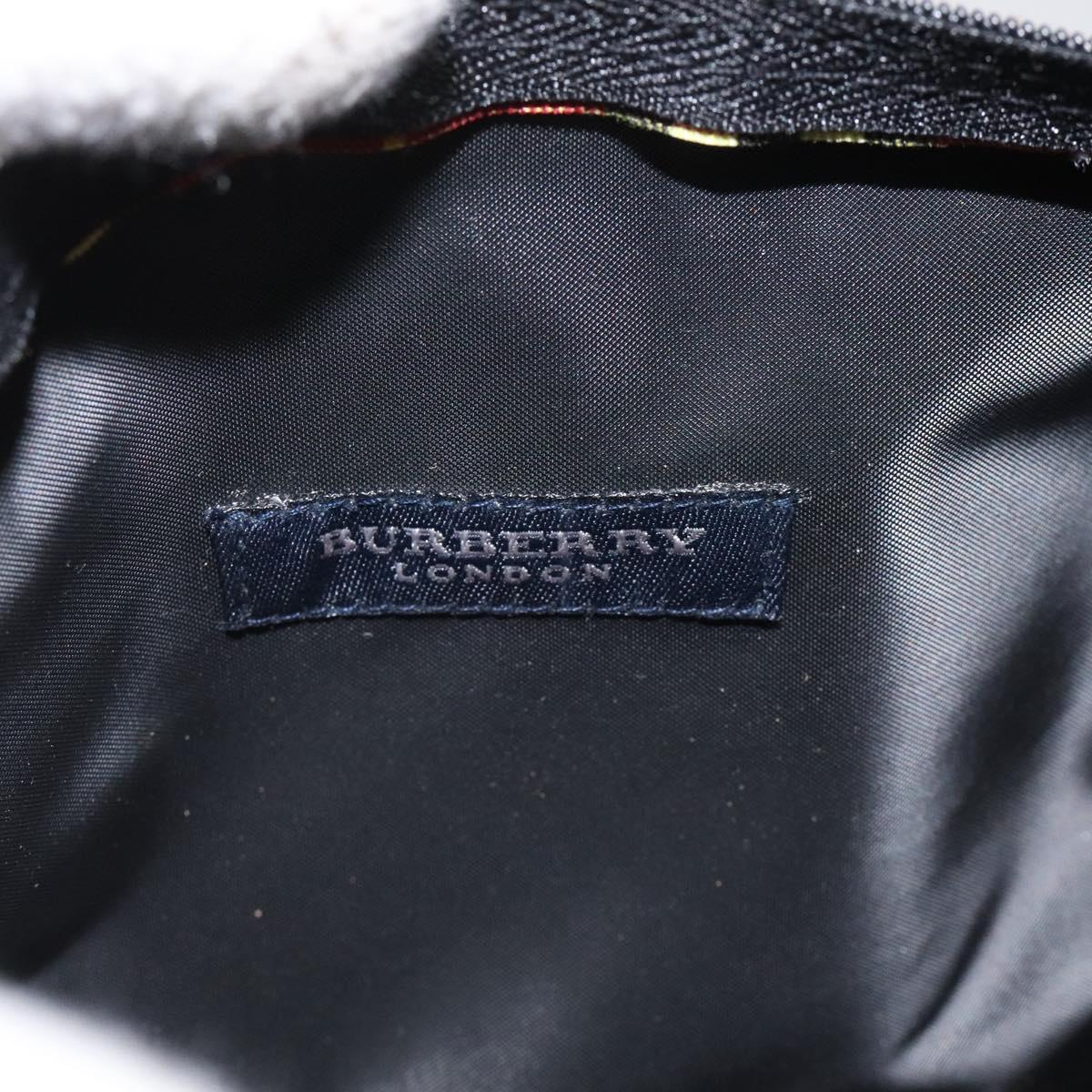 BURBERRY Nova Check Hand Bag Nylon Red Auth 110324