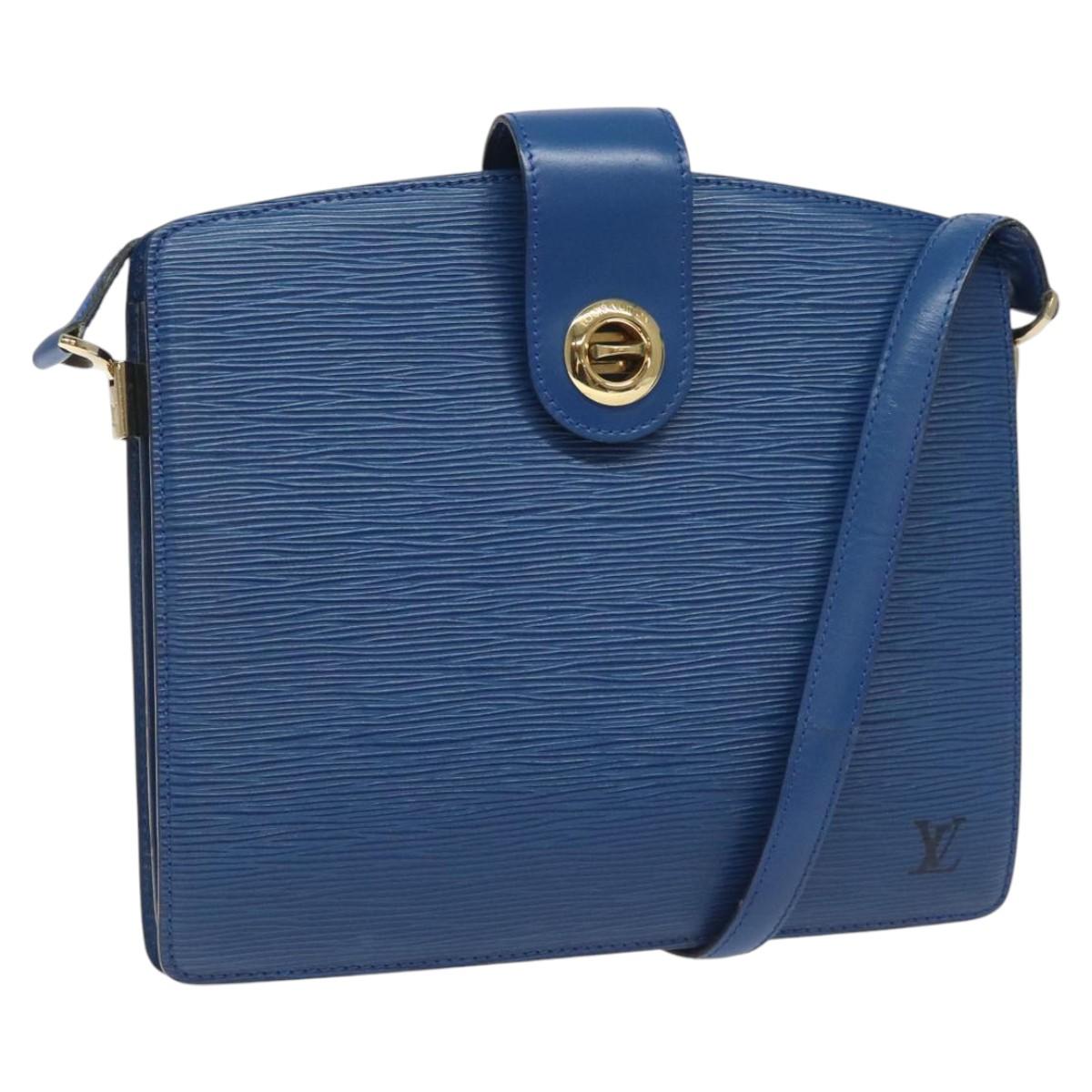 LOUIS VUITTON Epi Capuchin Shoulder Bag Blue M52345 LV Auth 110329