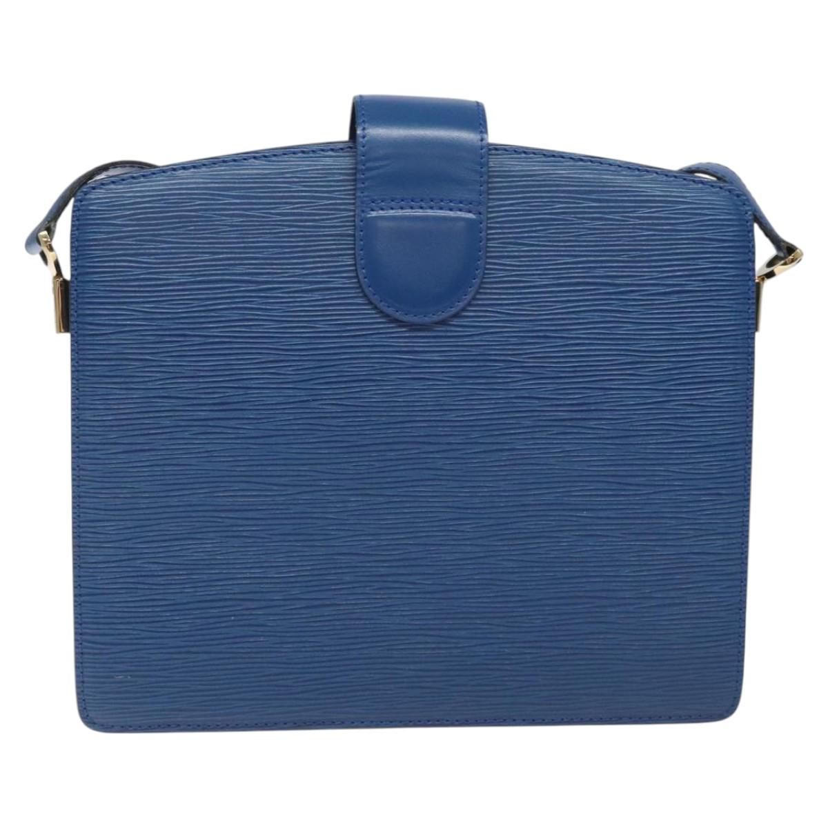 LOUIS VUITTON Epi Capuchin Shoulder Bag Blue M52345 LV Auth 110329