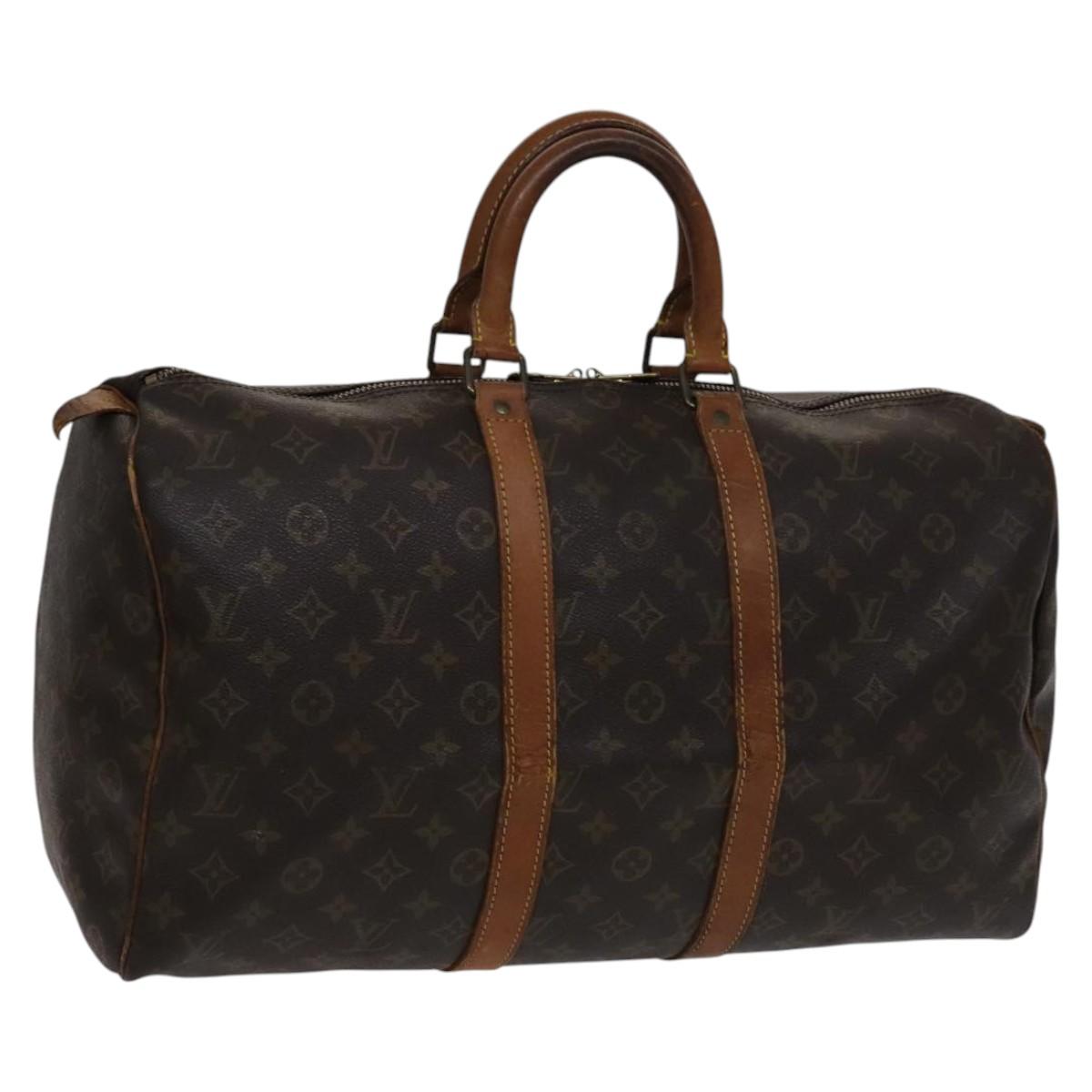 LOUIS VUITTON Monogram Keepall 45 Boston Bag M41428 LV Auth 110351