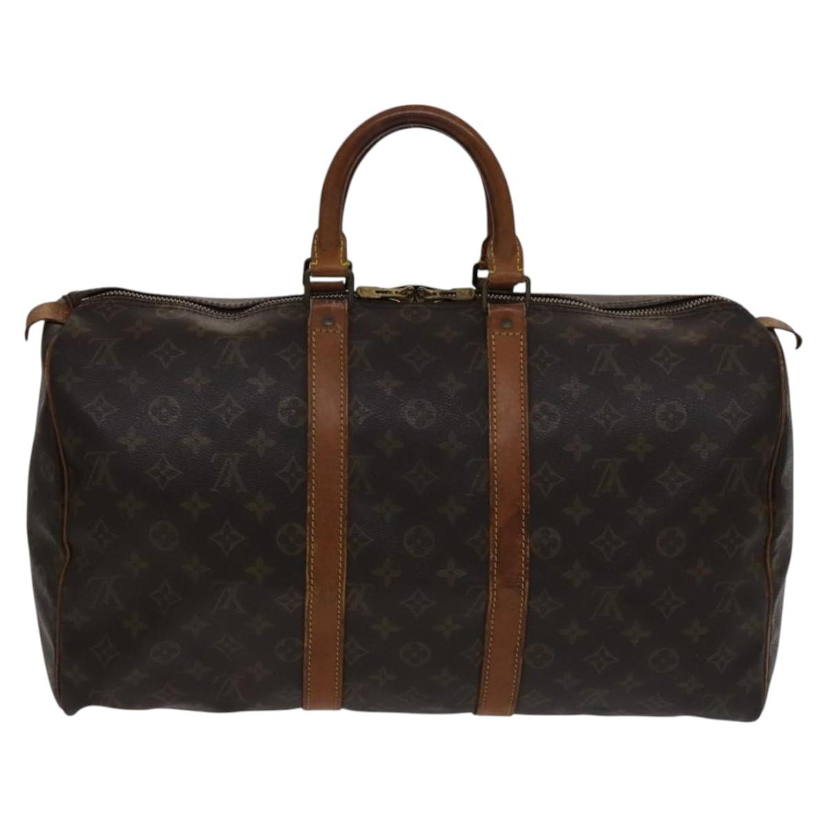 LOUIS VUITTON Monogram Keepall 45 Boston Bag M41428 LV Auth 110351