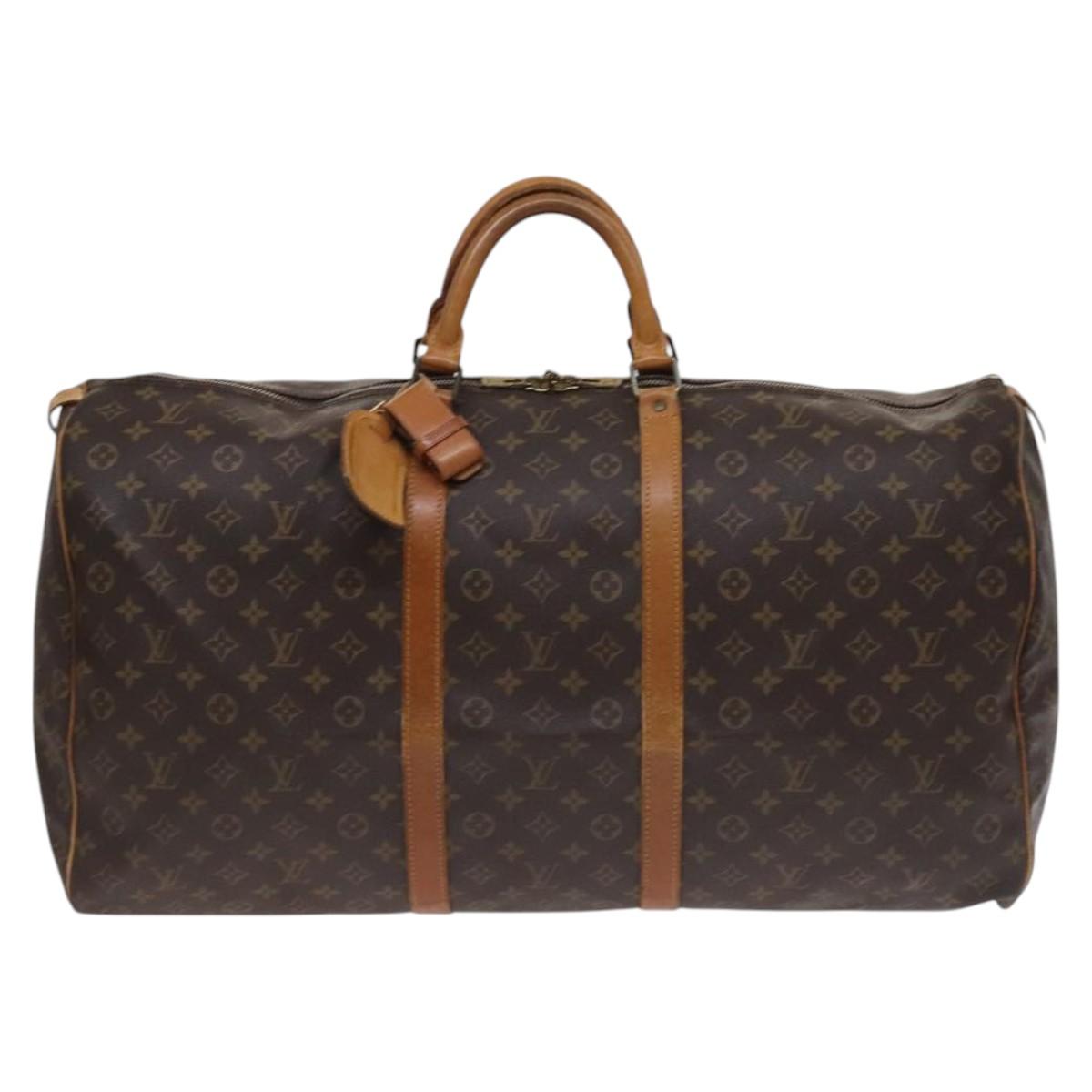 LOUIS VUITTON Monogram Keepall 60 Boston Bag M41422 LV Auth 110381