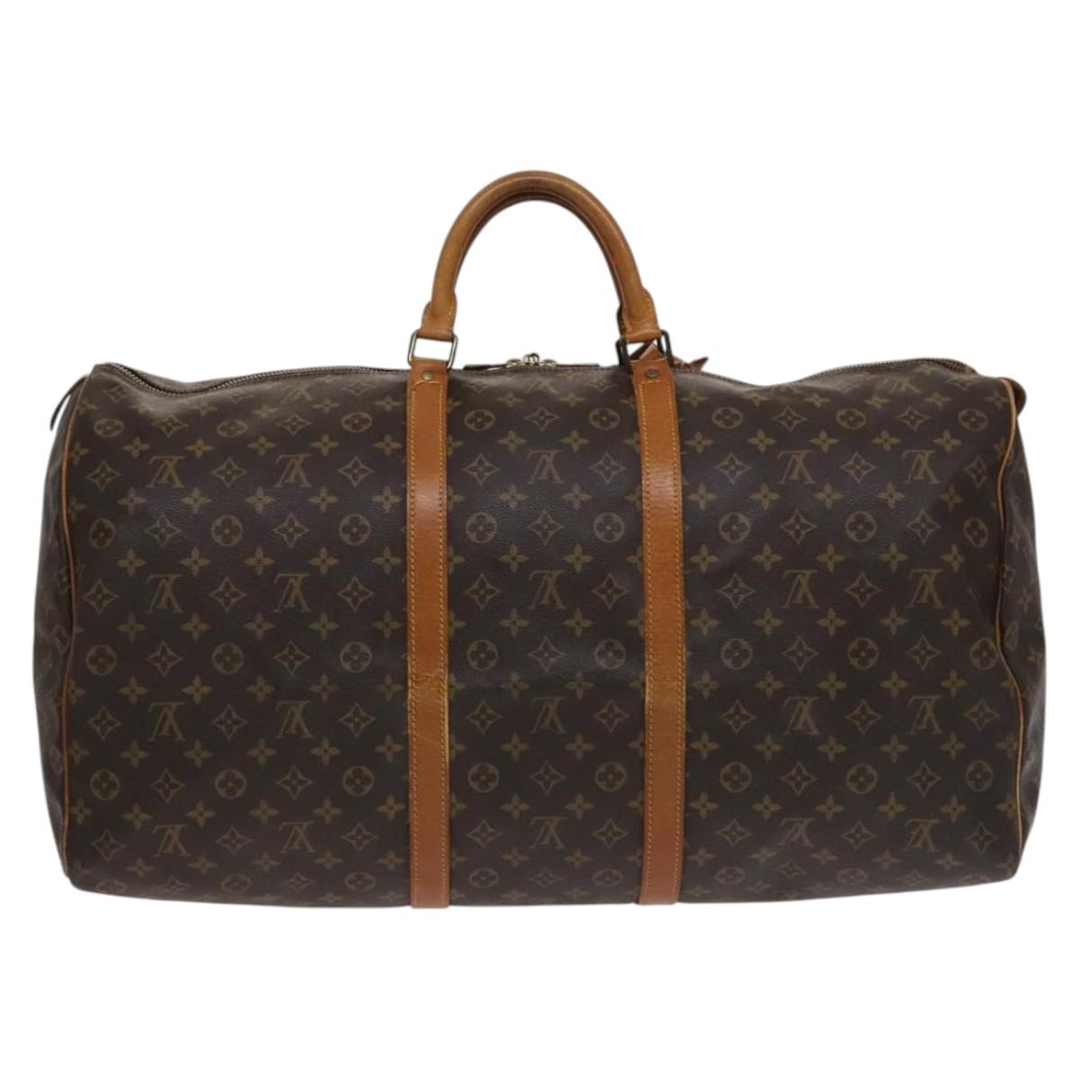 LOUIS VUITTON Monogram Keepall 60 Boston Bag M41422 LV Auth 110381