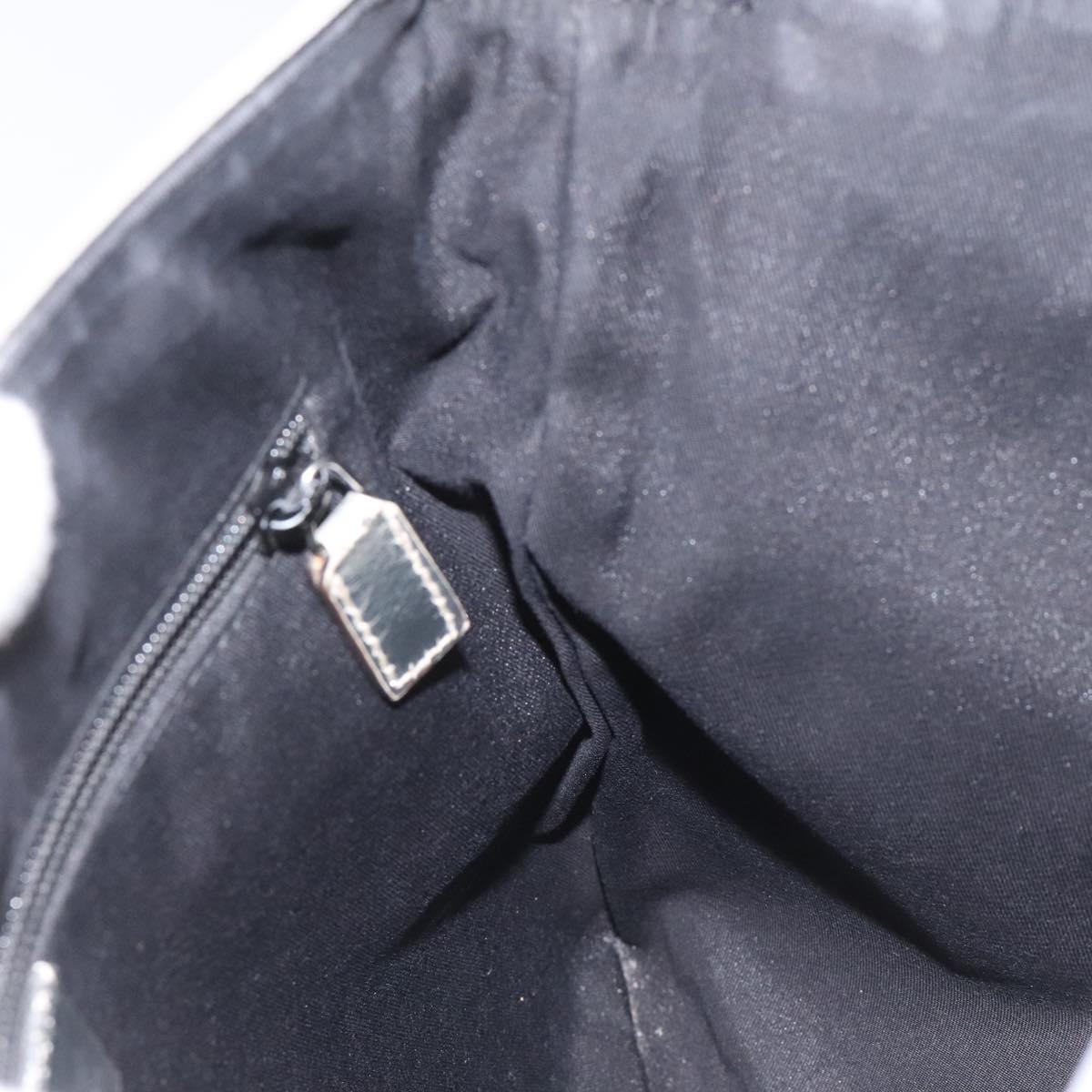 GUCCI GG Canvas Shoulder Bag Silver Blue 145857 Auth 110391