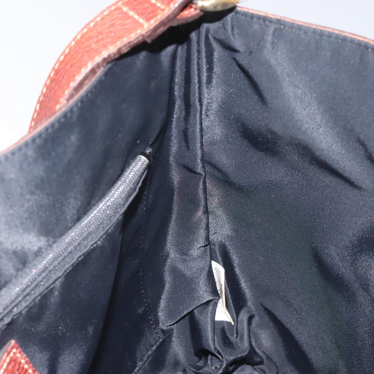 BURBERRY Nova Check Blue Label Shoulder Bag Nylon Leather Beige Auth 110429