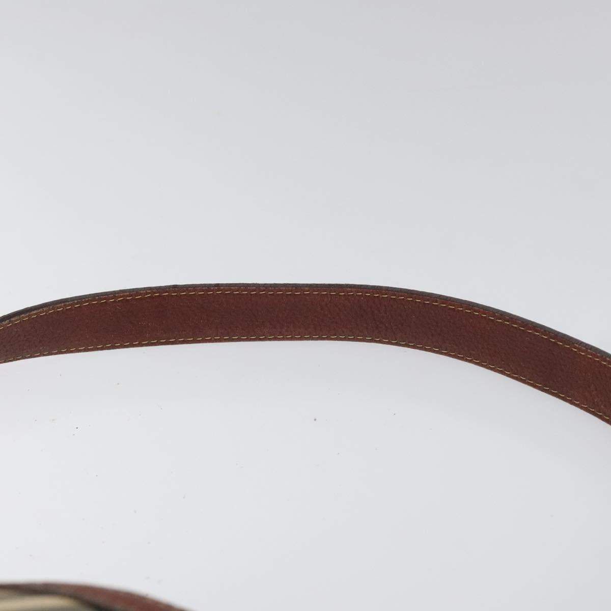 BURBERRY Nova Check Blue Label Shoulder Bag Nylon Leather Beige Auth 110429