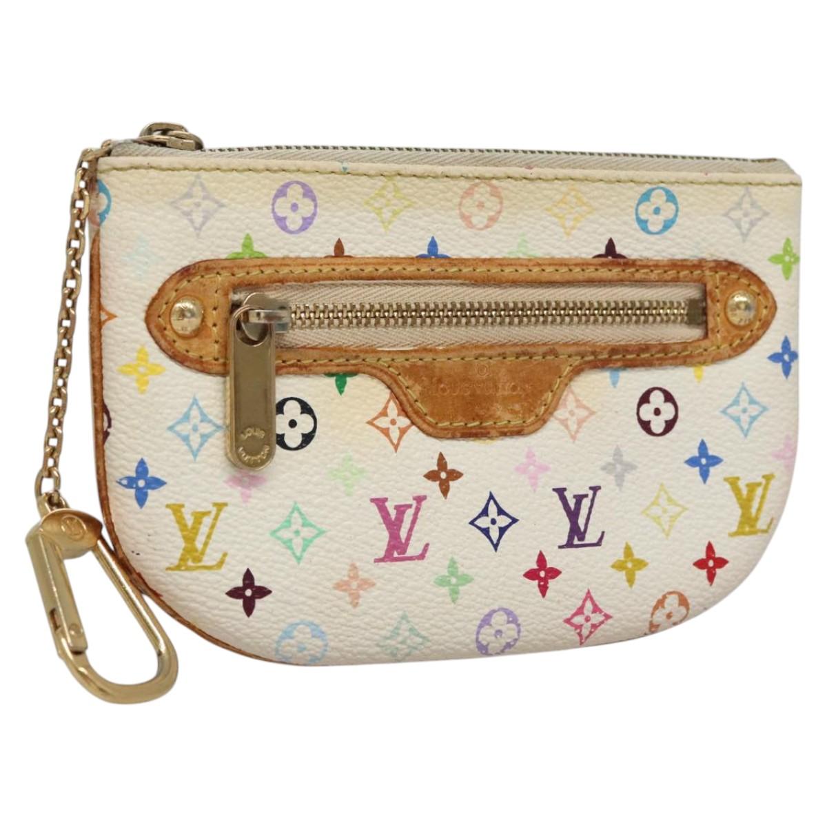 LOUIS VUITTON Monogram Multicolor Pochette MM Pouch White M60028 LV Auth 110453