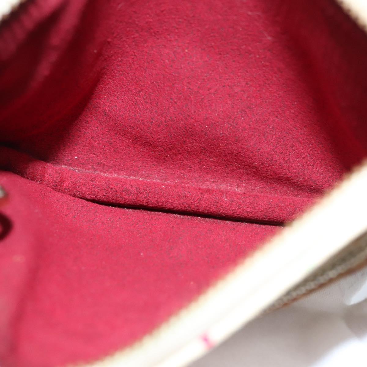 LOUIS VUITTON Monogram Multicolor Pochette MM Pouch White M60028 LV Auth 110453