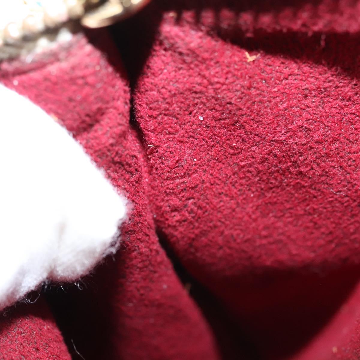 LOUIS VUITTON Monogram Multicolor Pochette MM Pouch White M60028 LV Auth 110453