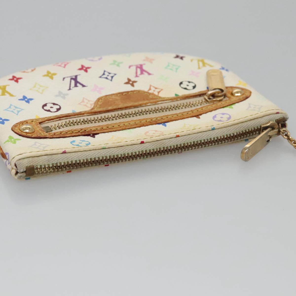 LOUIS VUITTON Monogram Multicolor Pochette MM Pouch White M60028 LV Auth 110453