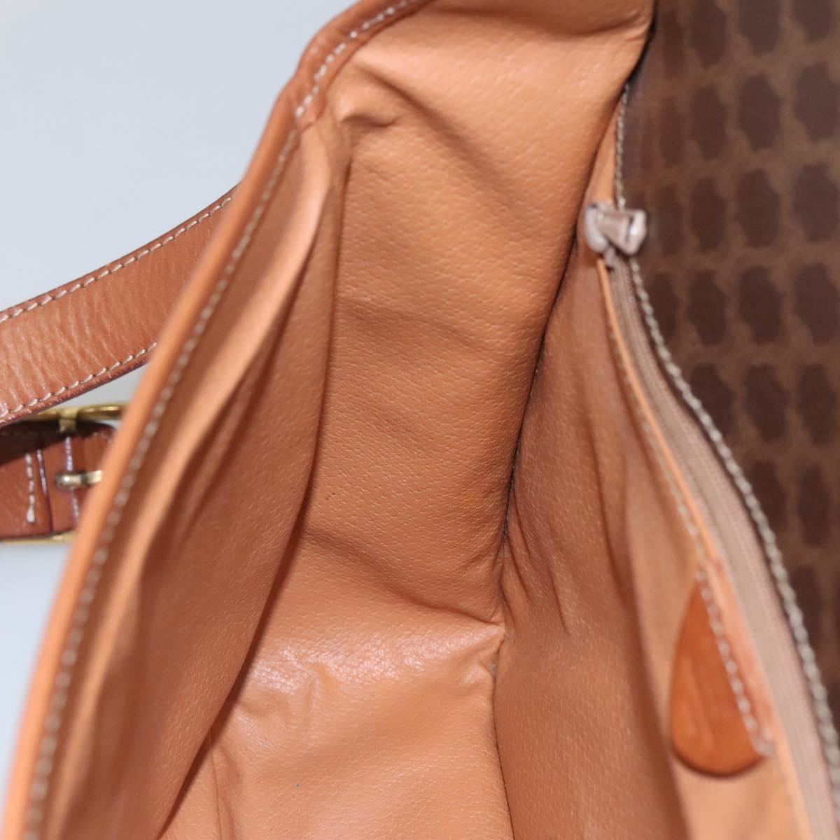 CELINE Macadam Canvas Shoulder Bag PVC Leather Brown Auth 110484