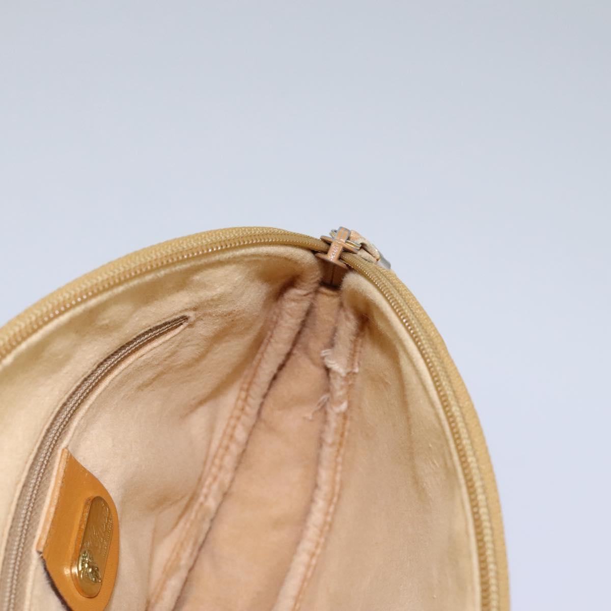 GUCCI Micro GG Supreme Shoulder Bag PVC Beige Brown gold 007 98 0013 Auth 110490