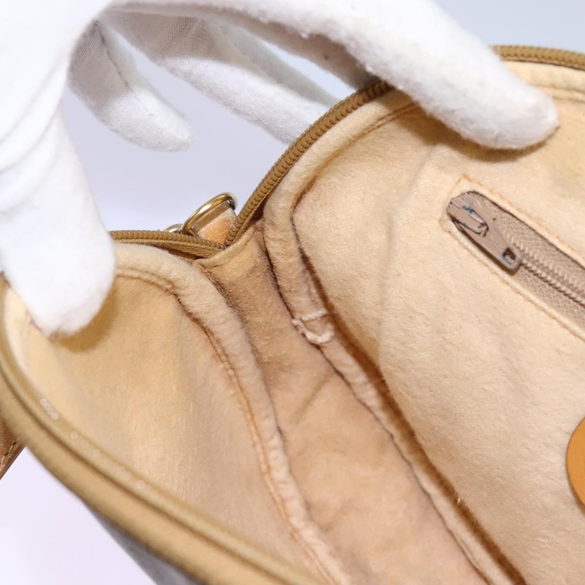 GUCCI Micro GG Supreme Shoulder Bag PVC Beige Brown gold 007 98 0013 Auth 110490