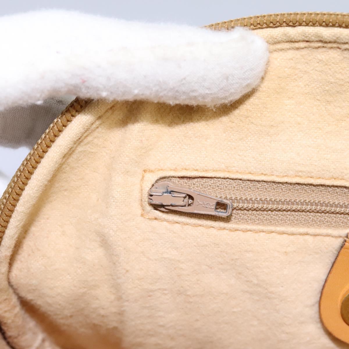 GUCCI Micro GG Supreme Shoulder Bag PVC Beige Brown gold 007 98 0013 Auth 110490