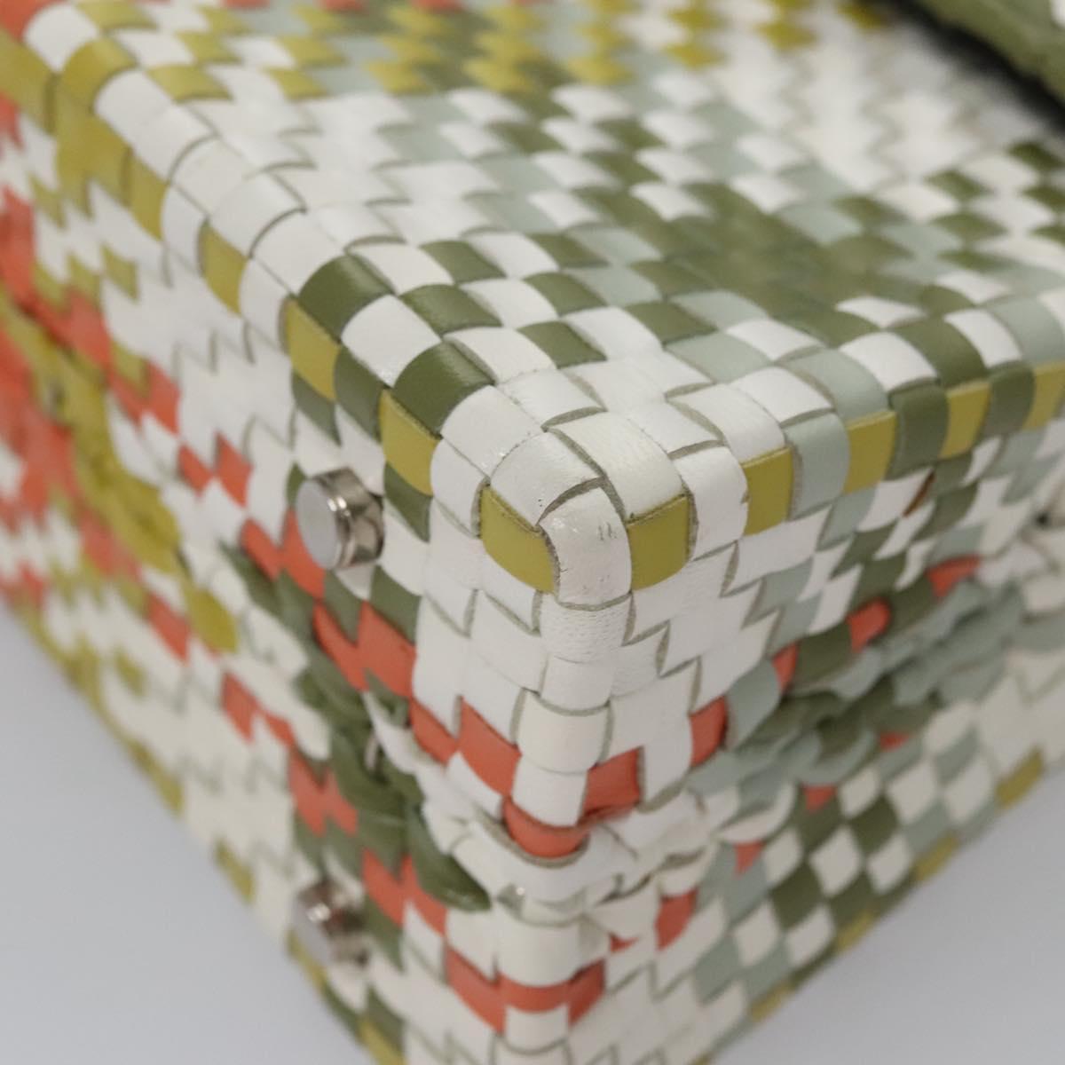 Salvatore Ferragamo Gancini Hand Bag Leather Multicolor Auth 110491AV