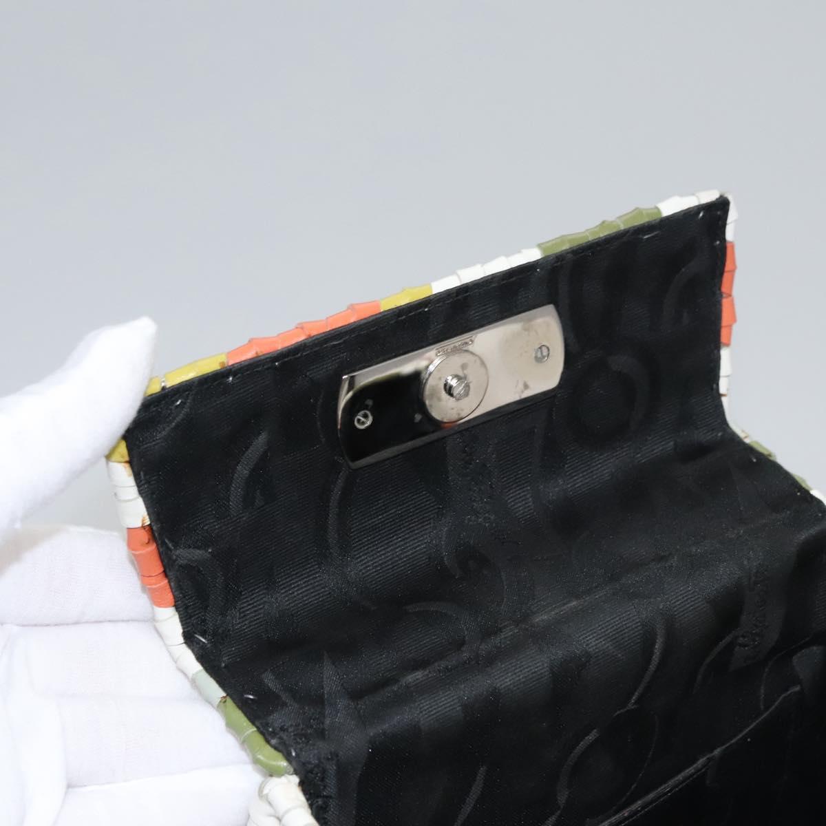 Salvatore Ferragamo Gancini Hand Bag Leather Multicolor Auth 110491AV