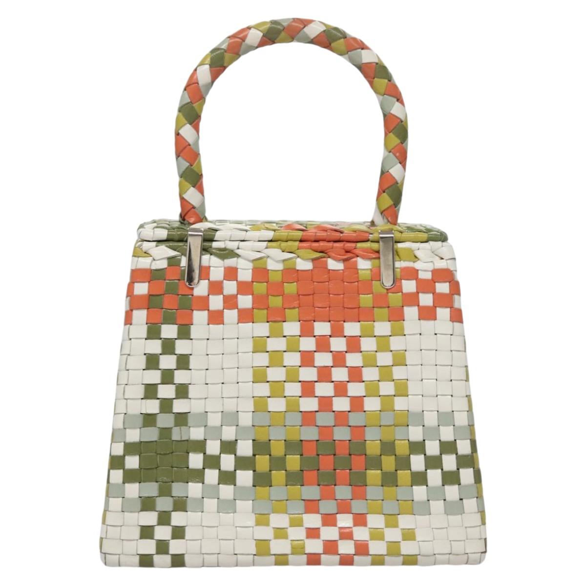 Salvatore Ferragamo Gancini Hand Bag Leather Multicolor Auth 110491AV