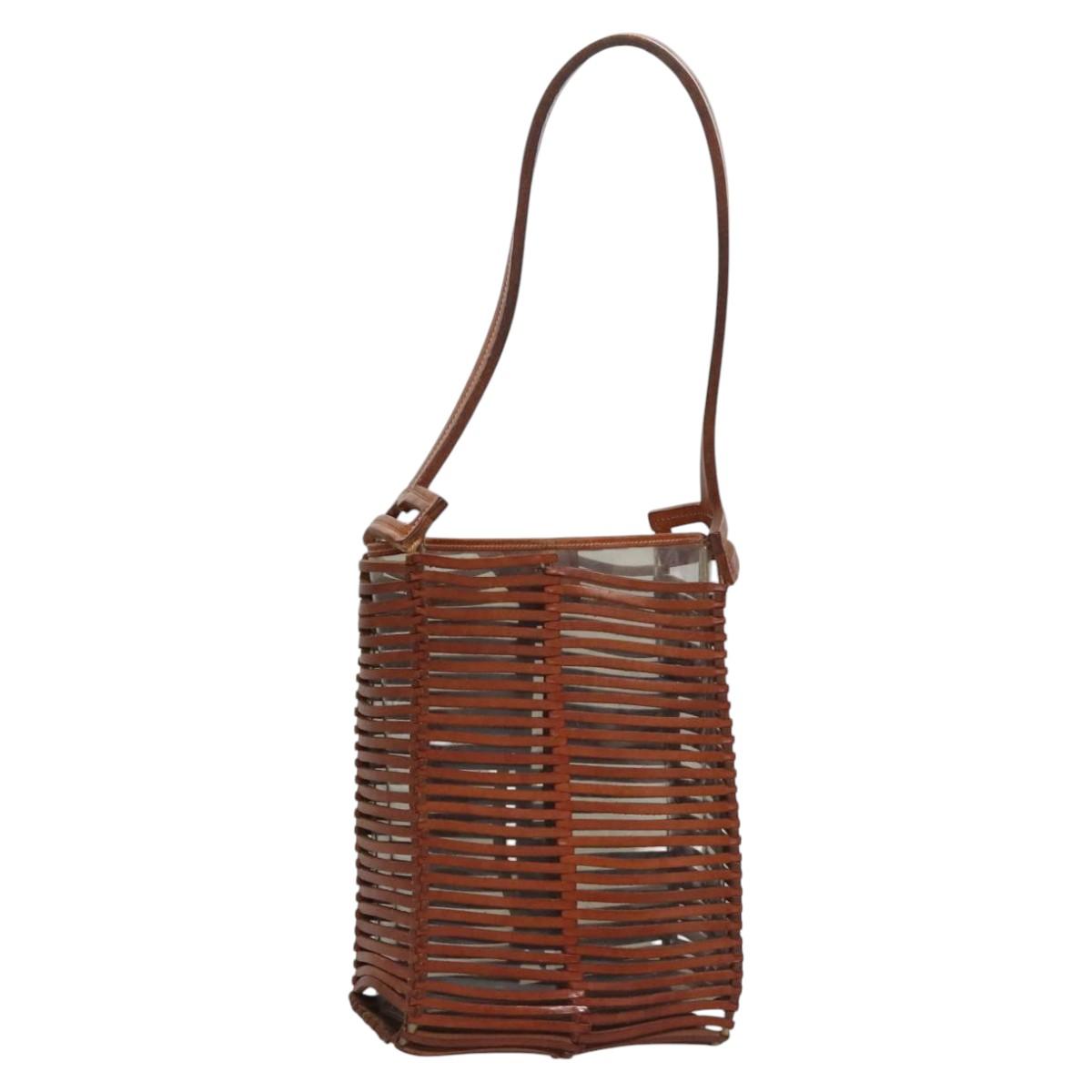 Salvatore Ferragamo Shoulder Bag Leather Brown Auth 110497