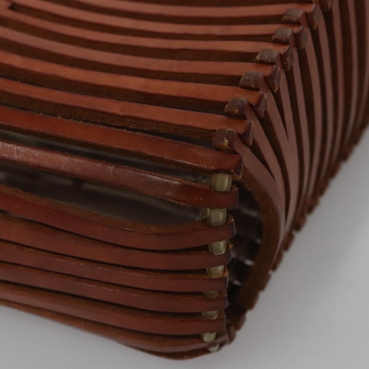 Salvatore Ferragamo Shoulder Bag Leather Brown Auth 110497