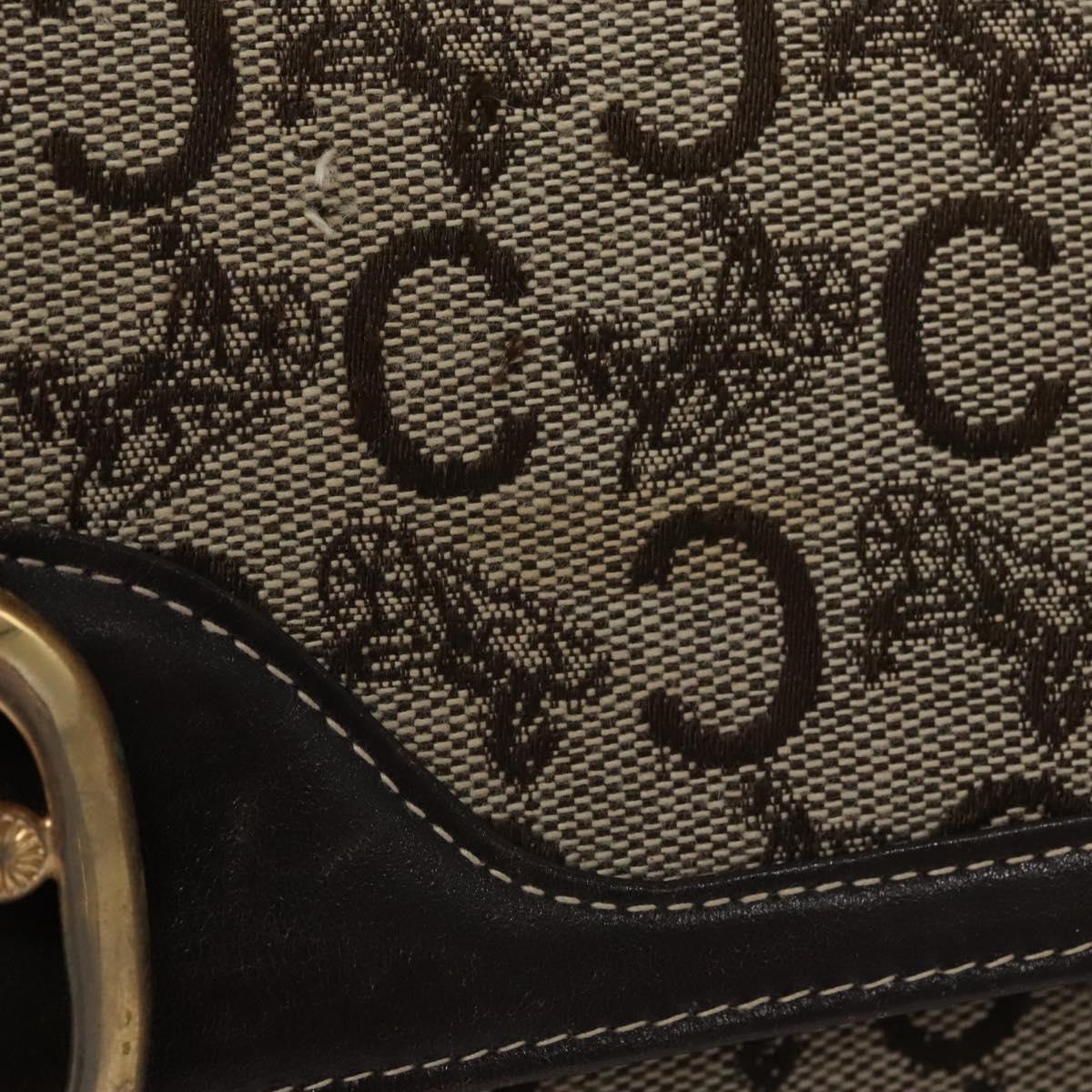 CELINE C Macadam Canvas Shoulder Bag Beige Brown Auth 110506