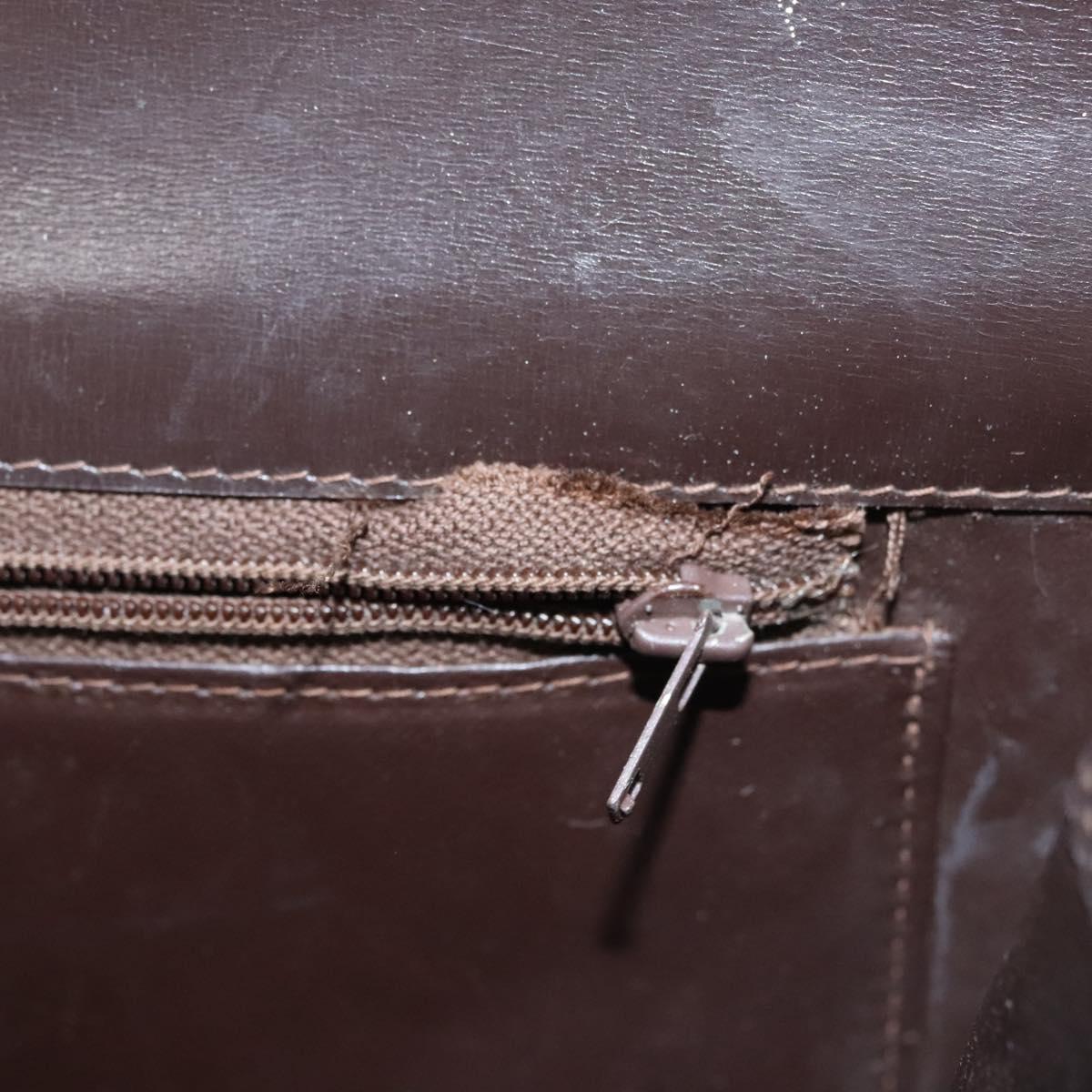 CELINE C Macadam Canvas Shoulder Bag Beige Brown Auth 110506