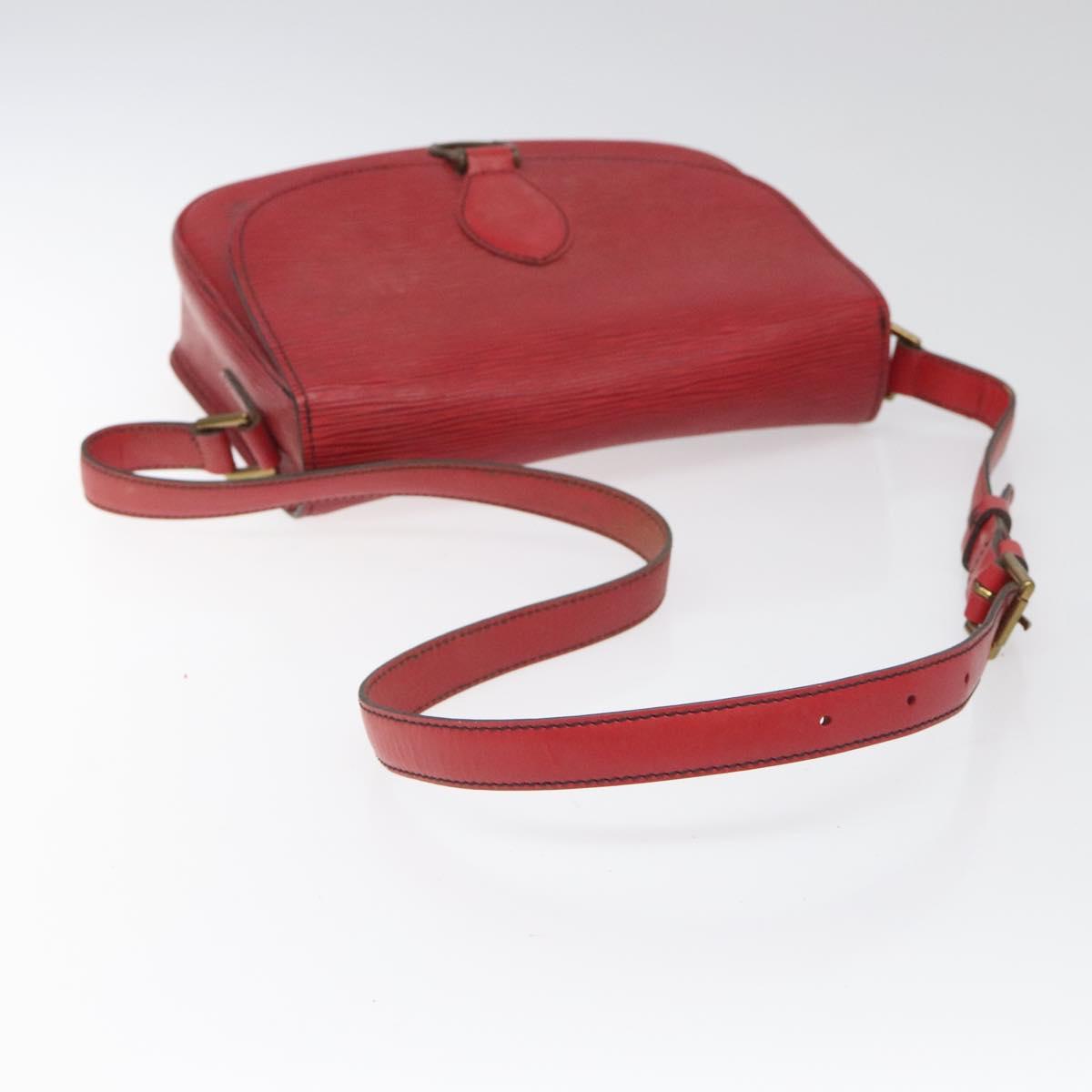 LOUIS VUITTON Epi Saint Cloud GM Shoulder Bag Red M52197 LV Auth 110514
