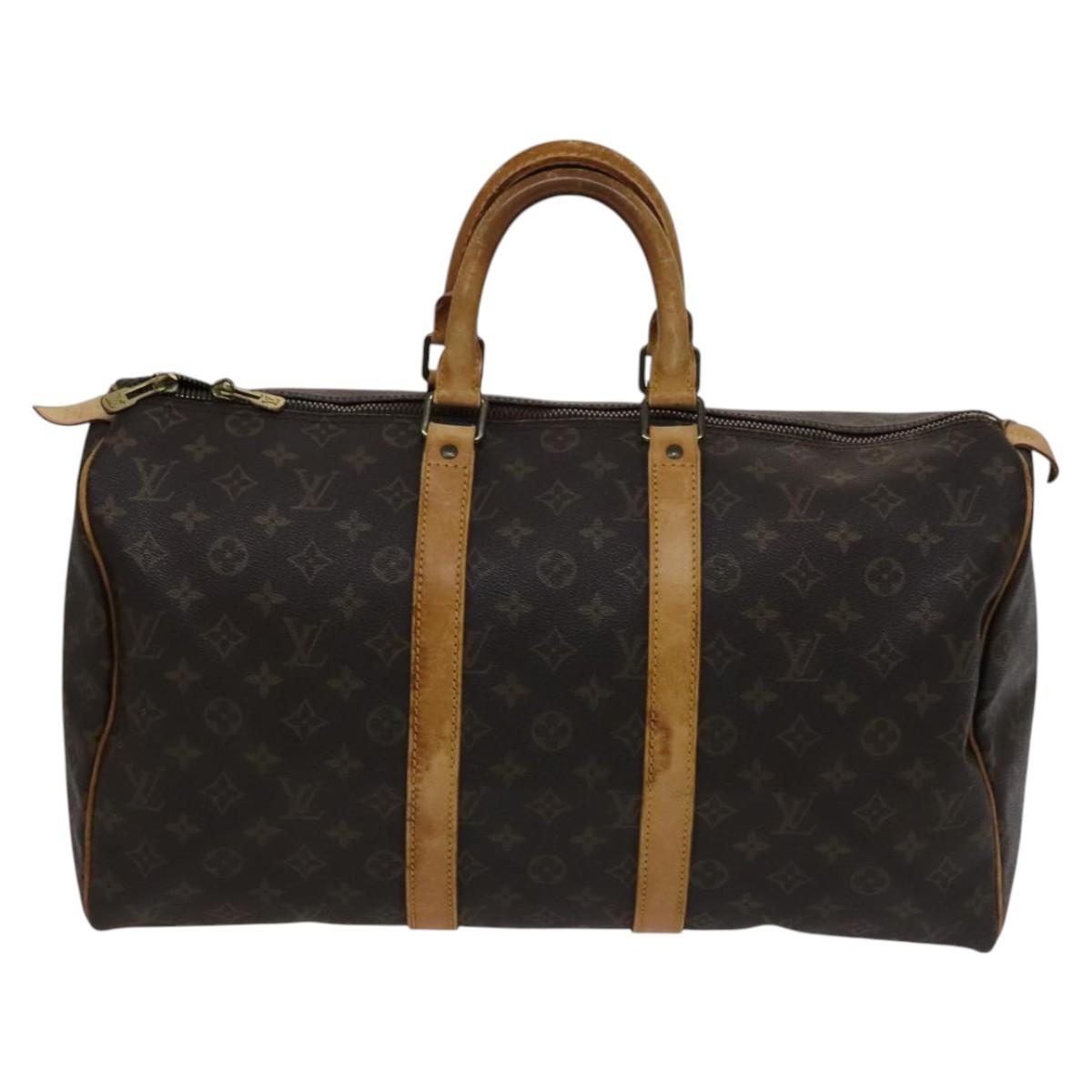 LOUIS VUITTON Monogram Keepall 45 Boston Bag M41428 LV Auth 110527