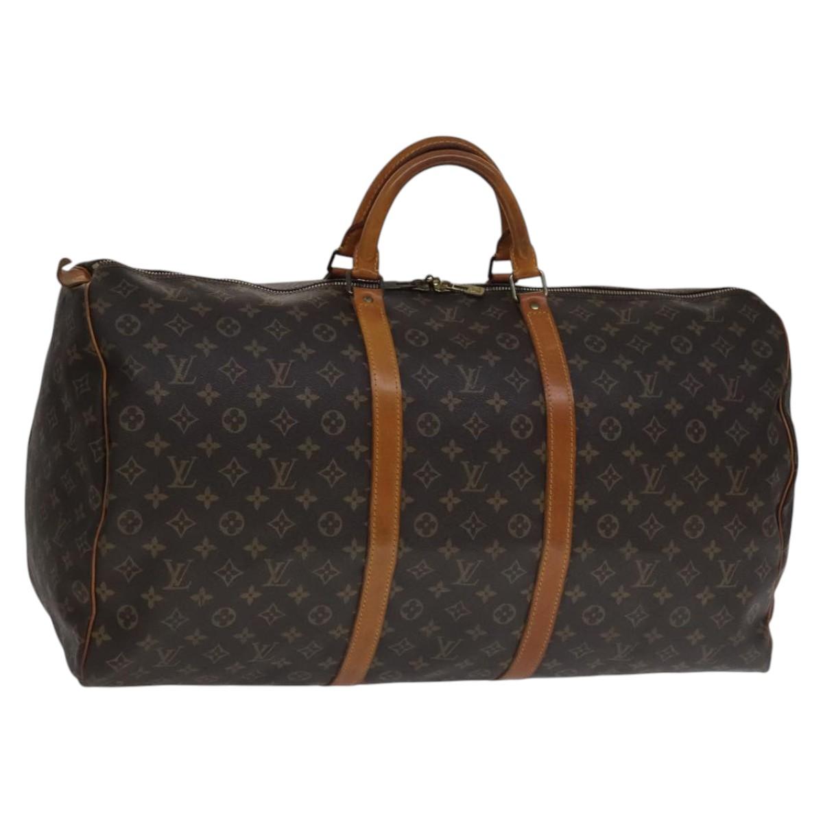 LOUIS VUITTON Monogram Keepall 60 Boston Bag M41422 LV Auth 110530