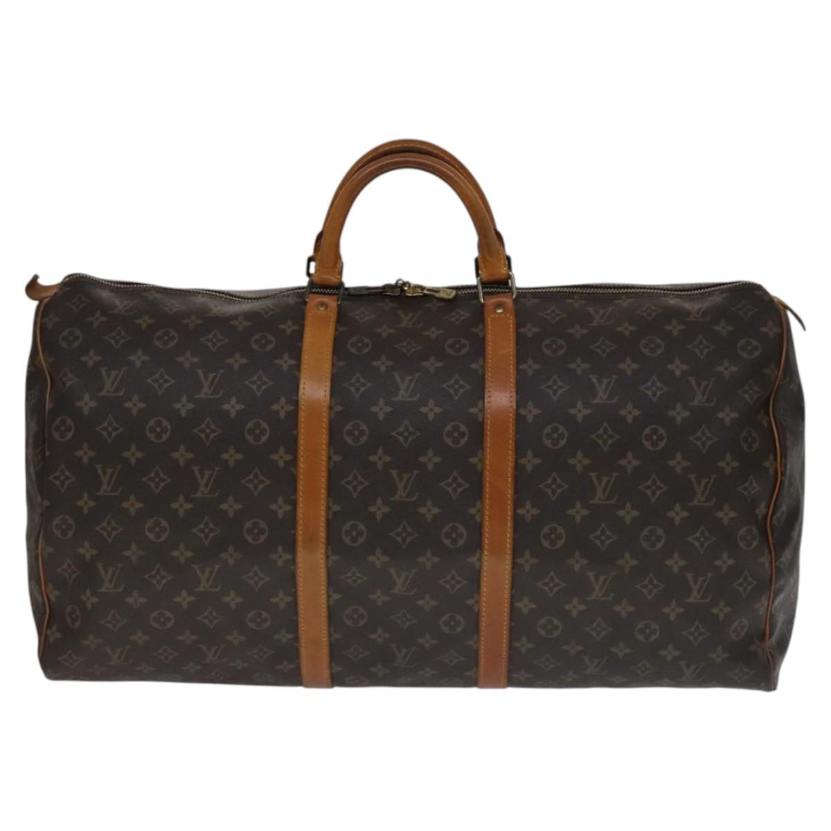 LOUIS VUITTON Monogram Keepall 60 Boston Bag M41422 LV Auth 110530