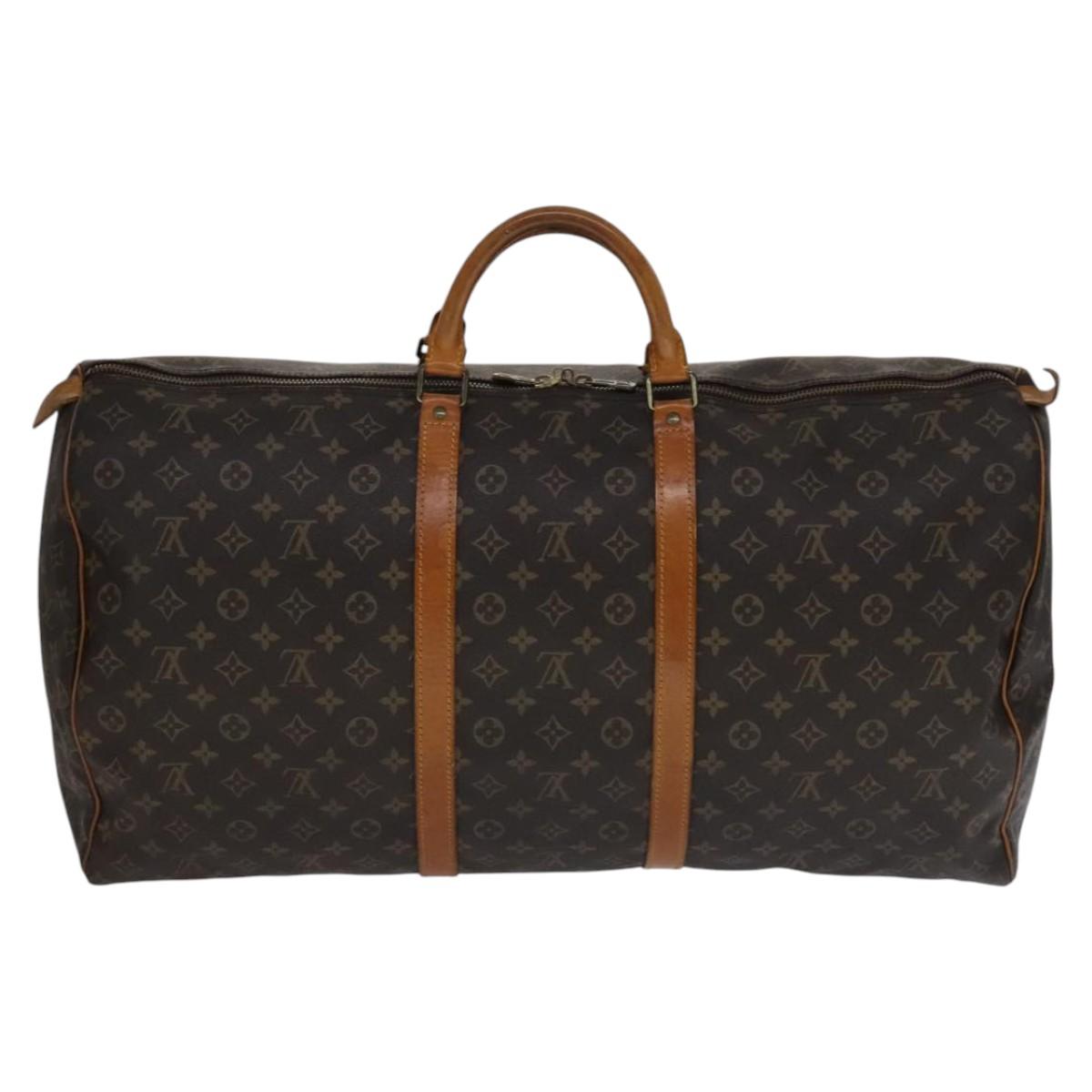 LOUIS VUITTON Monogram Keepall 60 Boston Bag M41422 LV Auth 110530