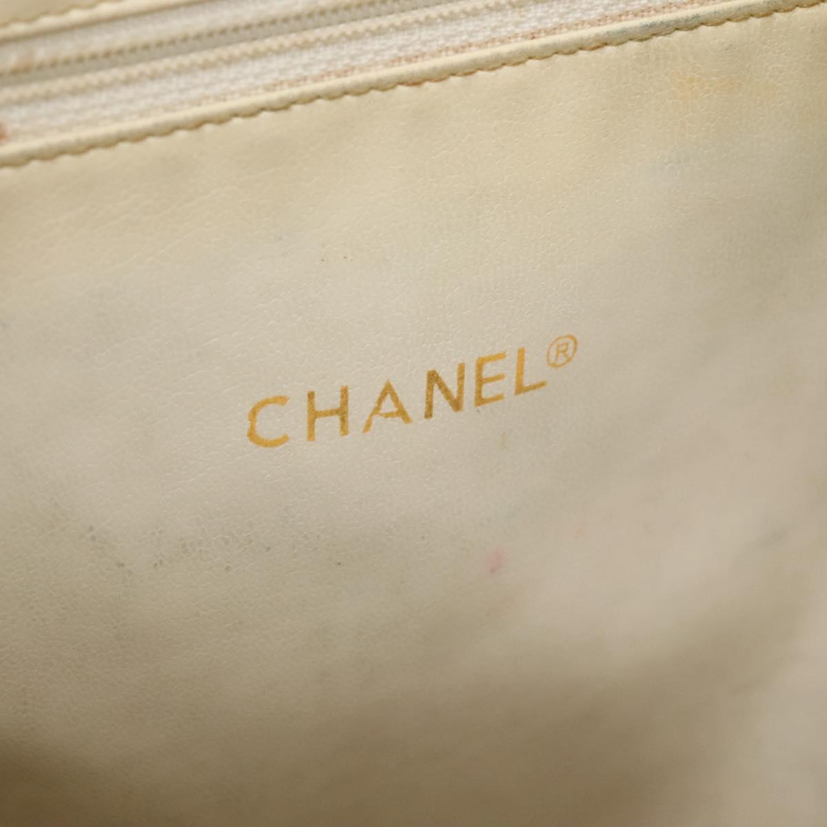 CHANEL Mademoiselle Tote Bag Canvas Navy CC Auth 110544A