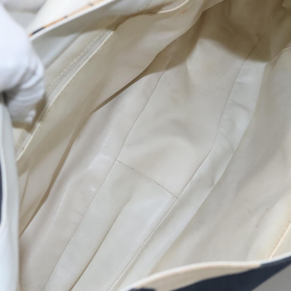 CHANEL Mademoiselle Tote Bag Canvas Navy CC Auth 110544