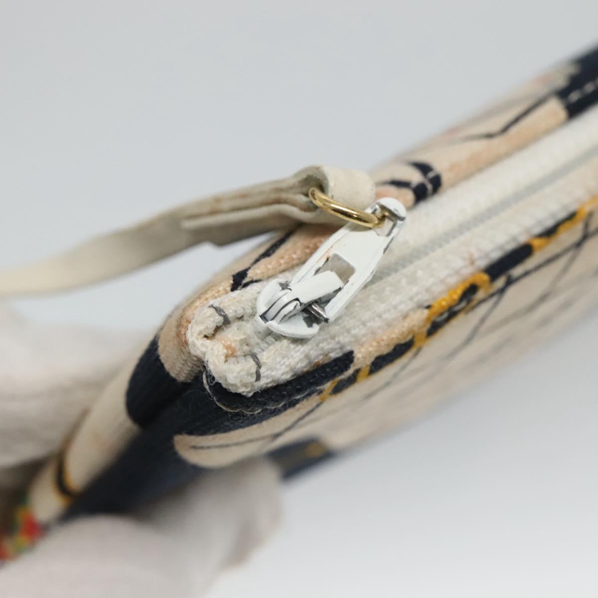 CHANEL Mademoiselle Tote Bag Canvas Navy CC Auth 110544