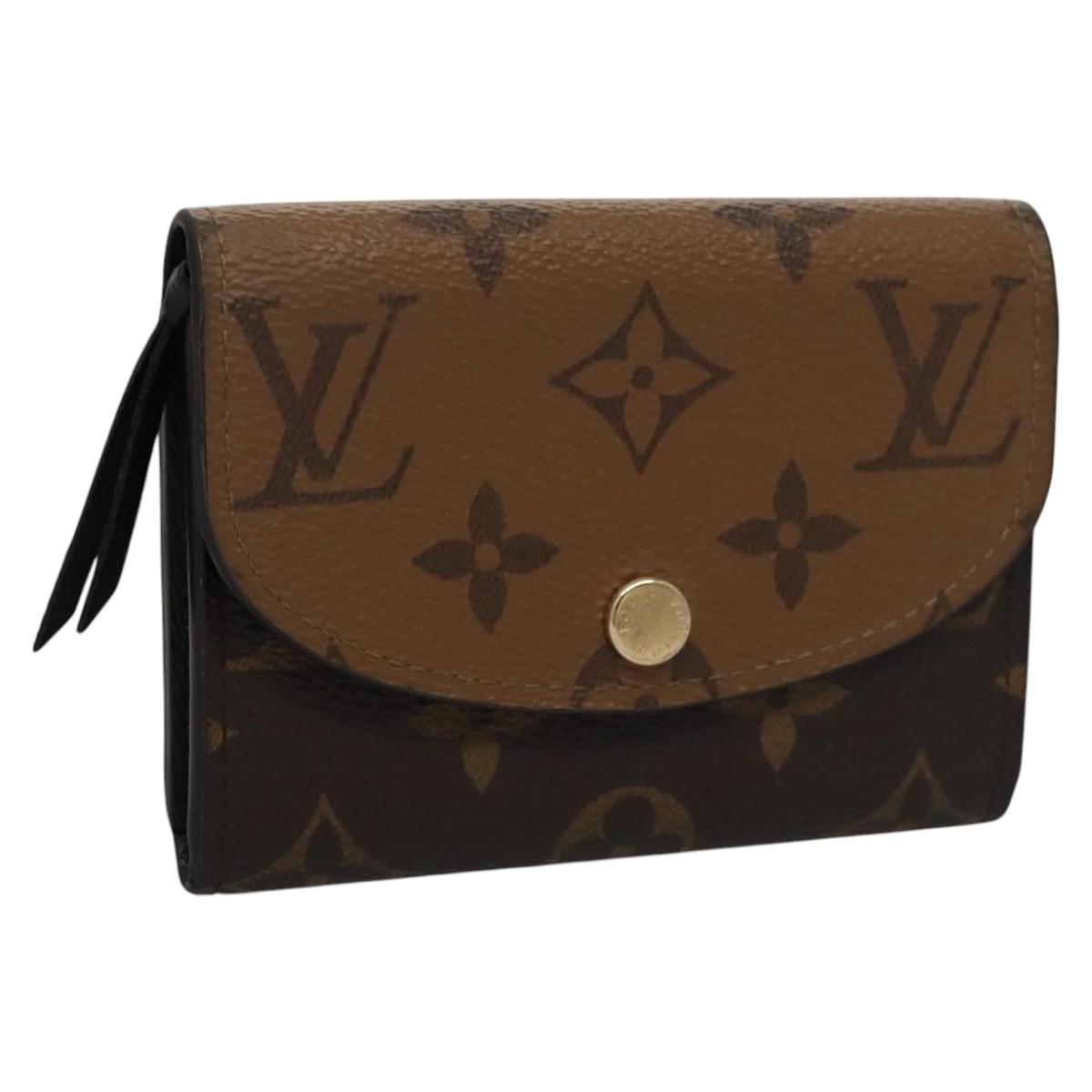 LOUIS VUITTON Monogram Reverse Porte Monnaie Rosary Purse M82333 LV Auth 110581