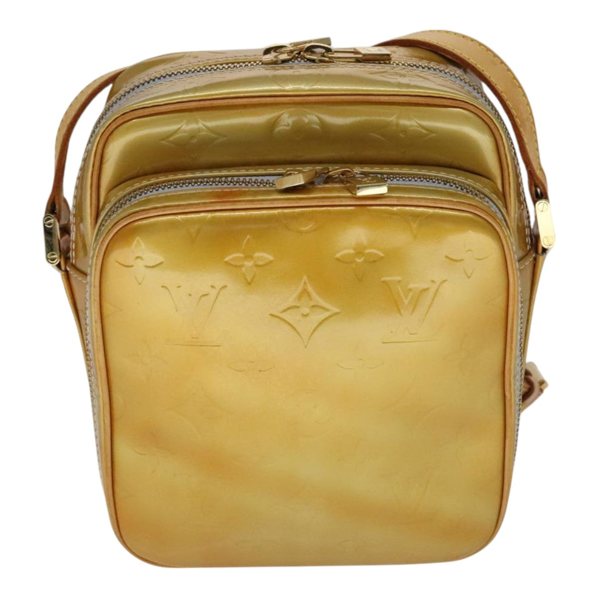 LOUIS VUITTON Monogram Vernis Wooster Shoulder Bag Gris M91036 LV Auth 110625