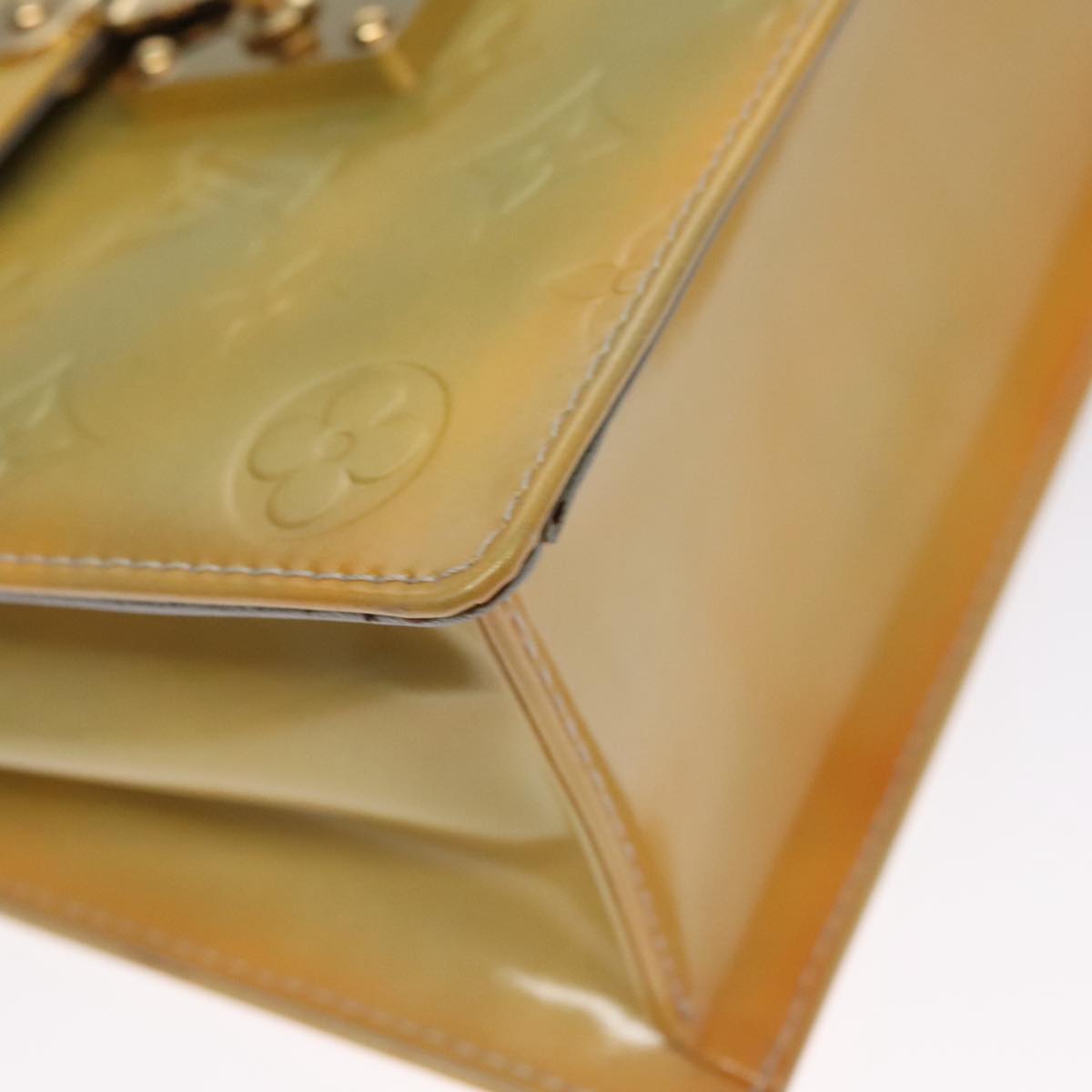 LOUIS VUITTON Monogram Vernis Spring Street Hand Bag Gris M91029 LV Auth 110627