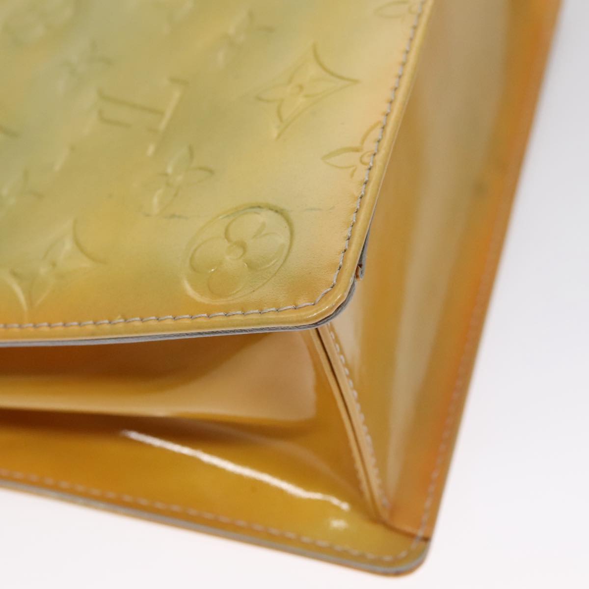 LOUIS VUITTON Monogram Vernis Spring Street Hand Bag Gris M91029 LV Auth 110627