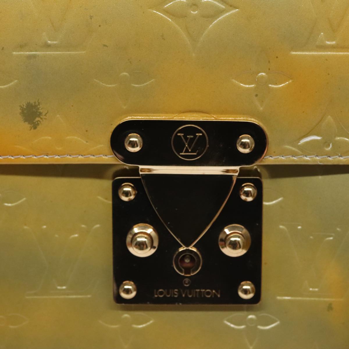 LOUIS VUITTON Monogram Vernis Spring Street Hand Bag Gris M91029 LV Auth 110627