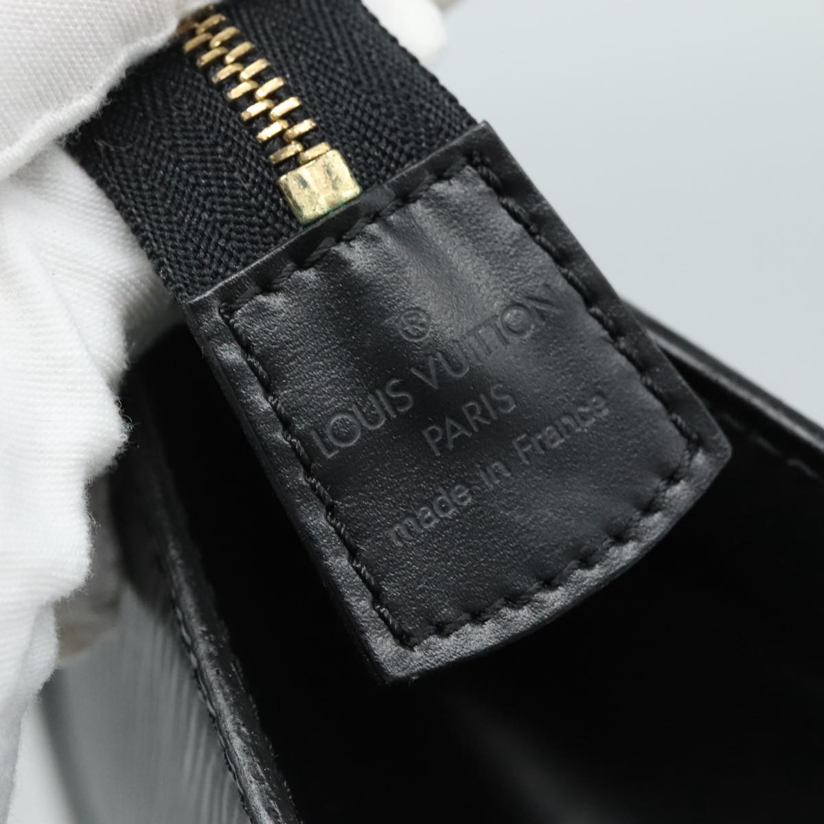 LOUIS VUITTON Epi Trousse Crete Pouch Black M48402 LV Auth 110654
