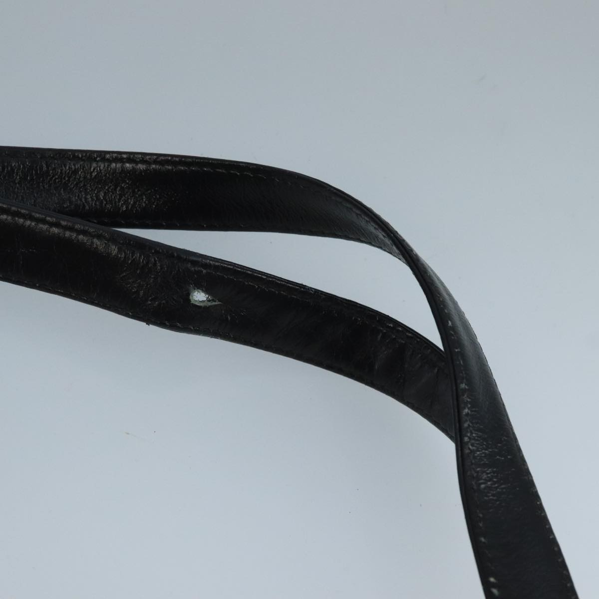 Christian Dior Trotter Canvas Shoulder Bag Navy Gold Auth 110661