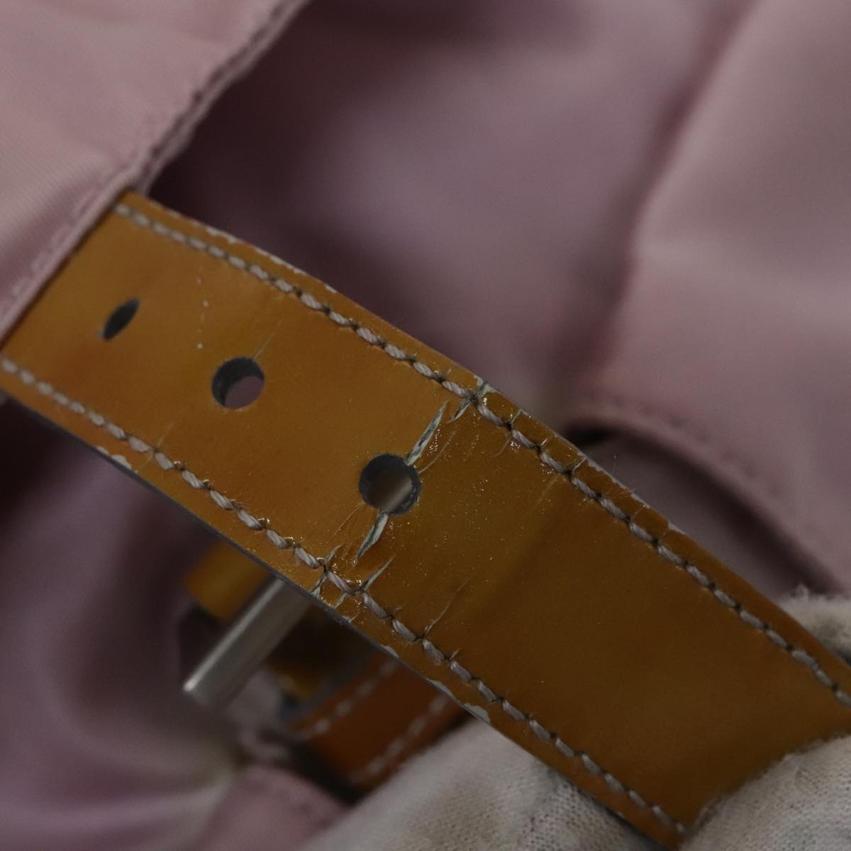 PRADA Backpack Nylon Pink Auth 110692