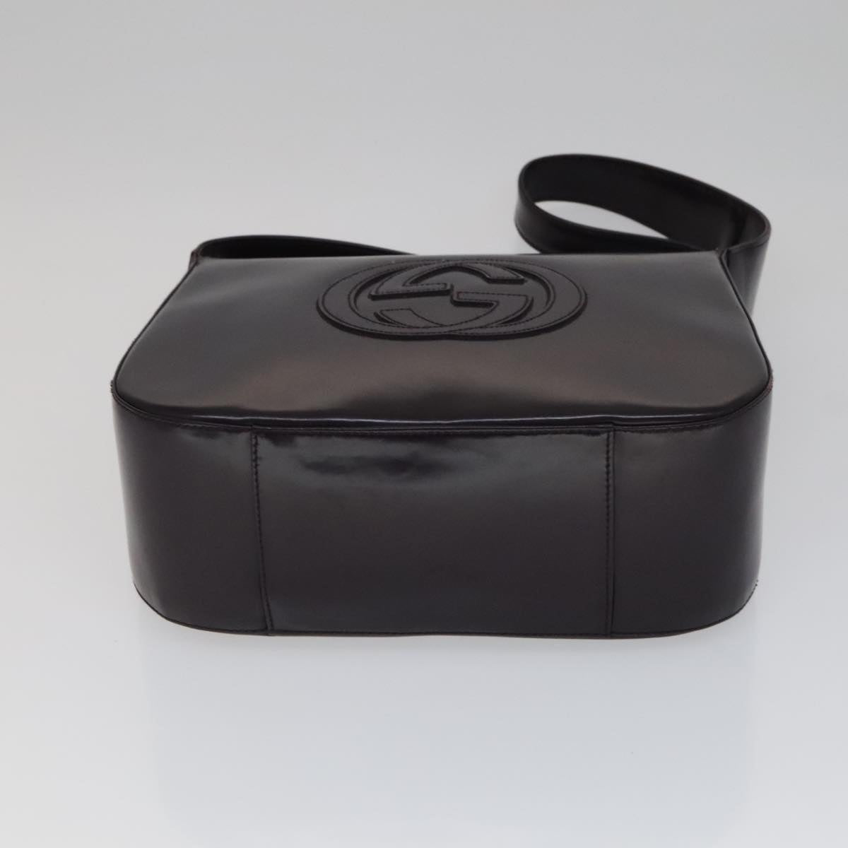 GUCCI Shoulder Bag Enamel Purple 001 1364 1703 Auth 110704