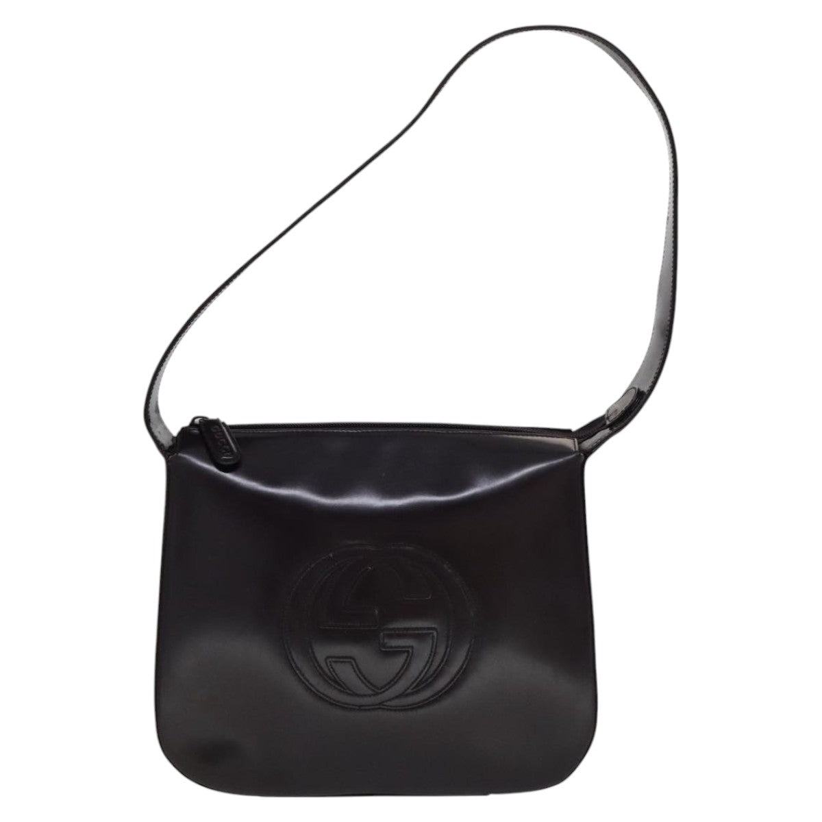 GUCCI Shoulder Bag Enamel Purple 001 1364 1703 Auth 110704