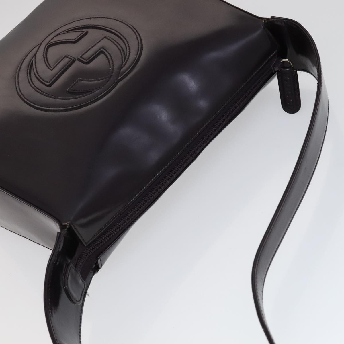 GUCCI Shoulder Bag Enamel Purple 001 1364 1703 Auth 110704