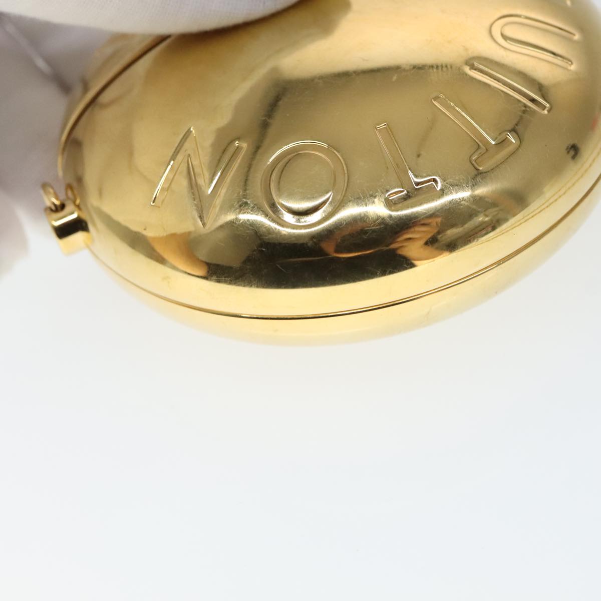 LOUIS VUITTON Air Pods case Pouch metal Gold M01316 LV Auth 110737
