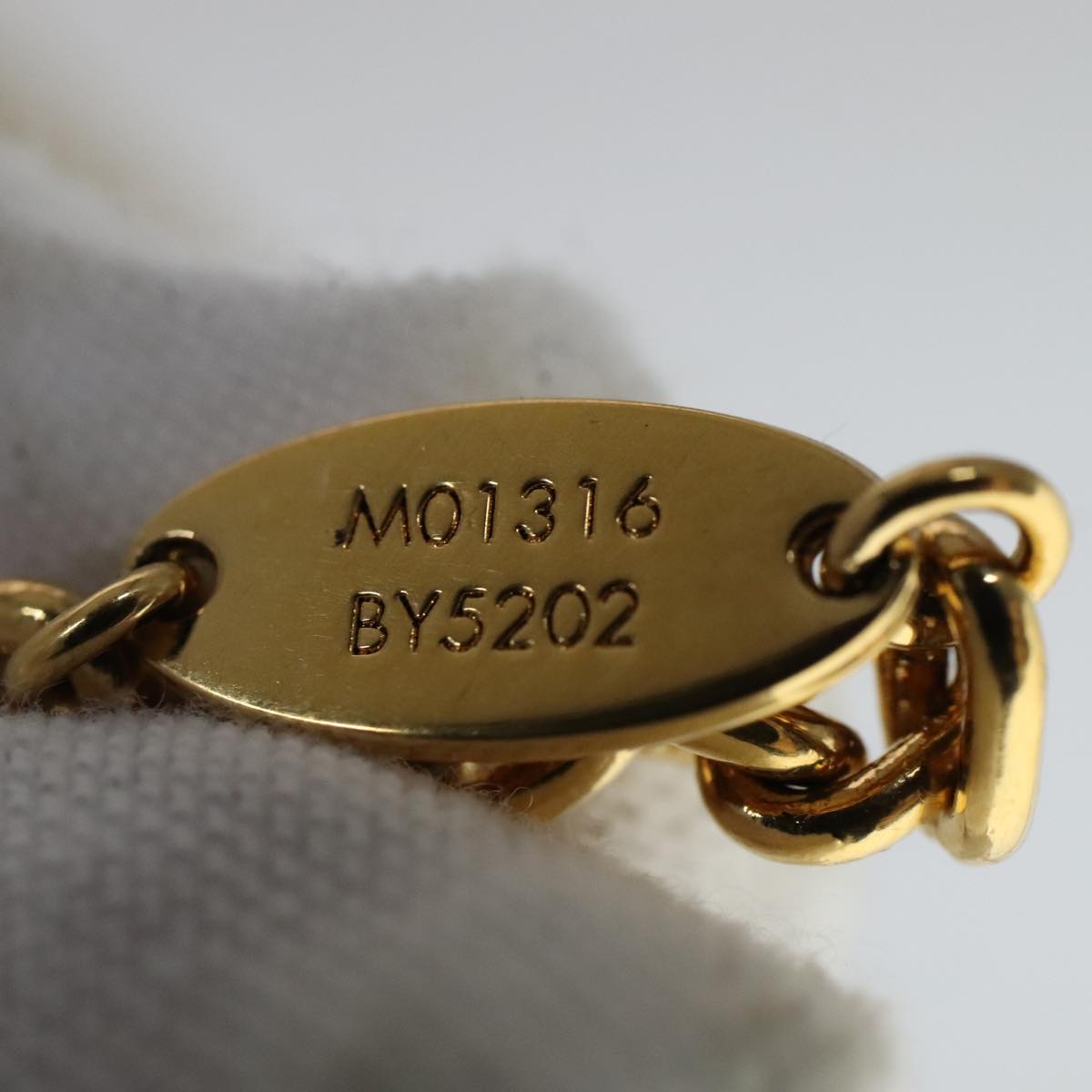 LOUIS VUITTON Air Pods case Pouch metal Gold M01316 LV Auth 110737