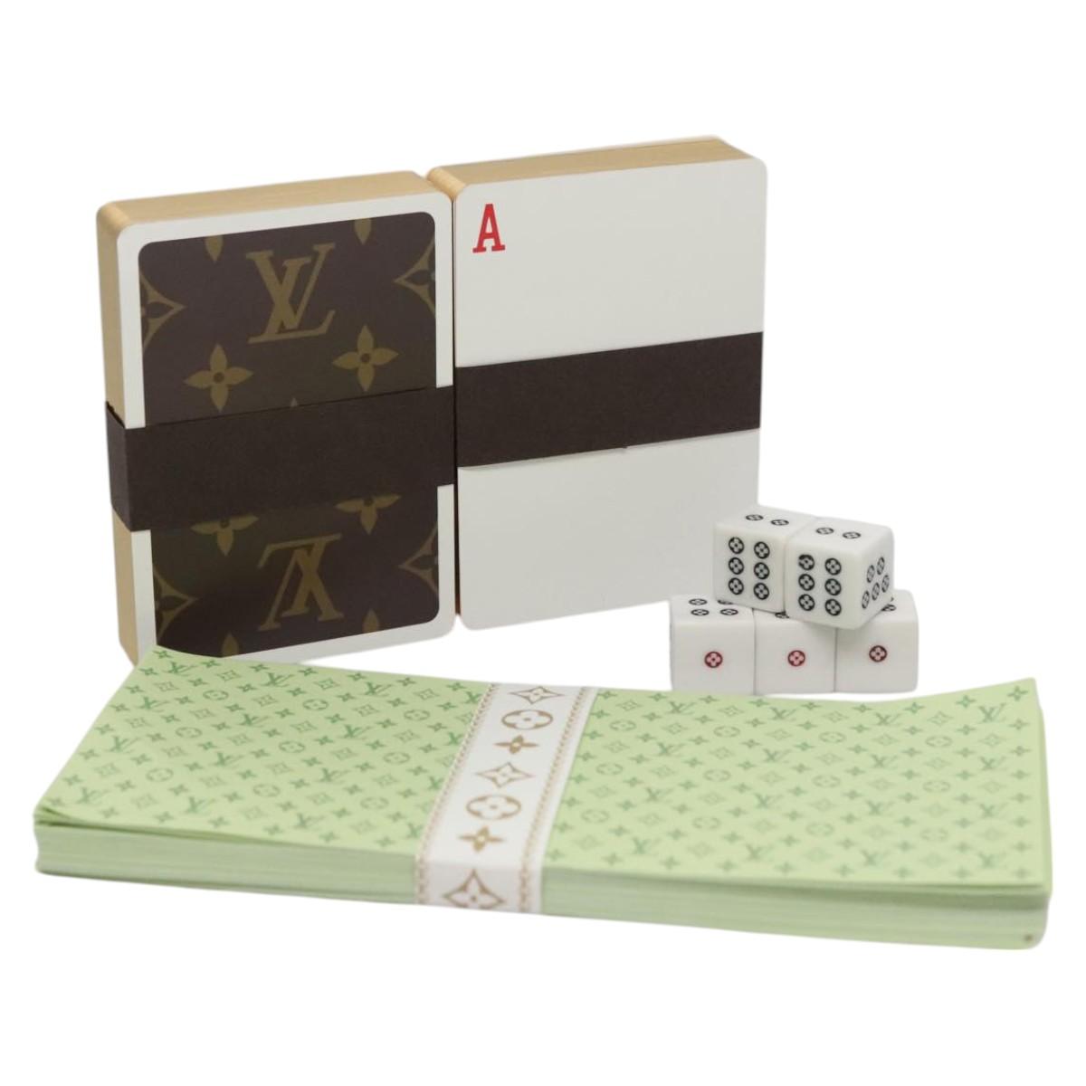 LOUIS VUITTON Monogram Dice Playing Cards set LV Auth 110738S