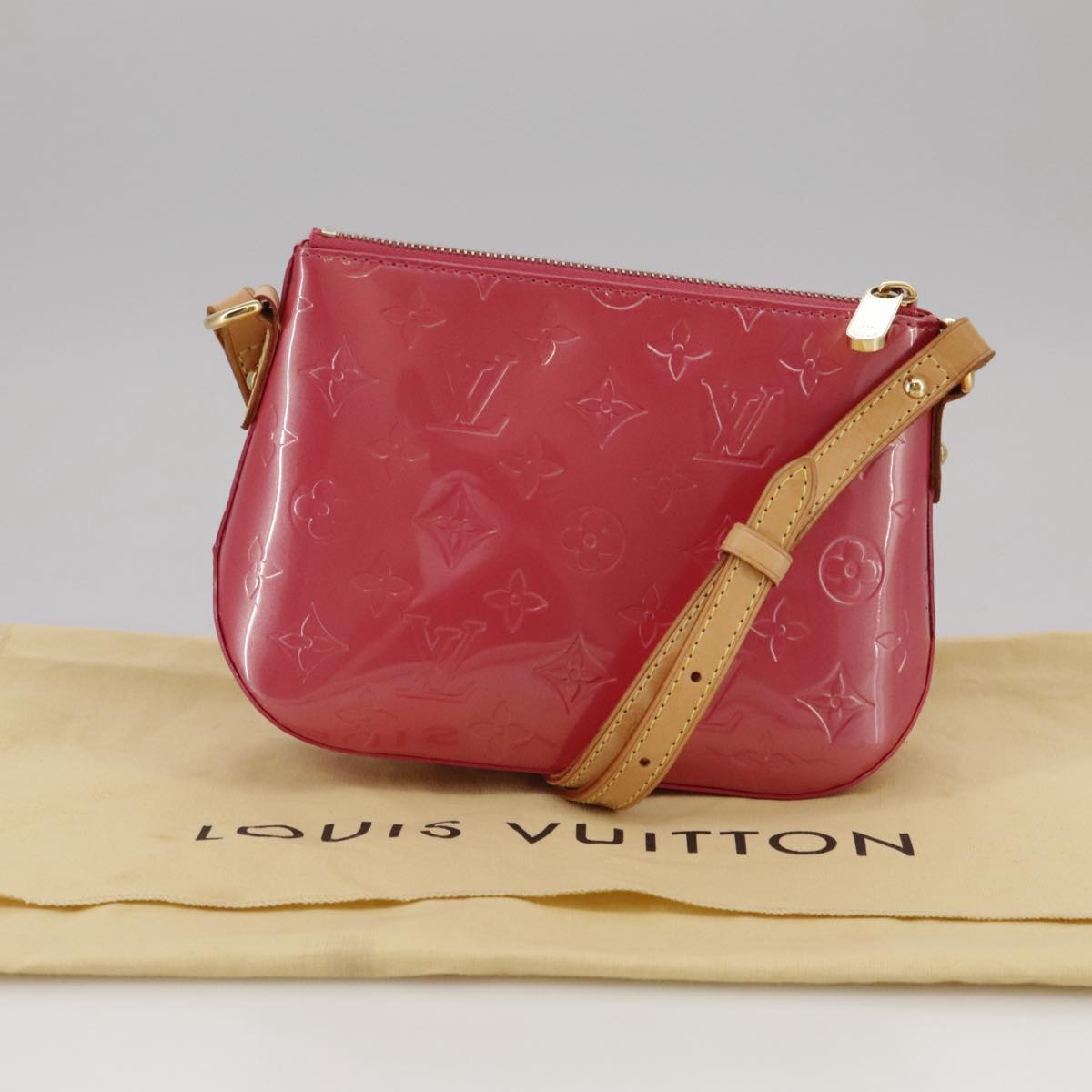 LOUIS VUITTON Monogram Vernis Minna Street Bag Fran Boise M9146F LV Auth 110742V