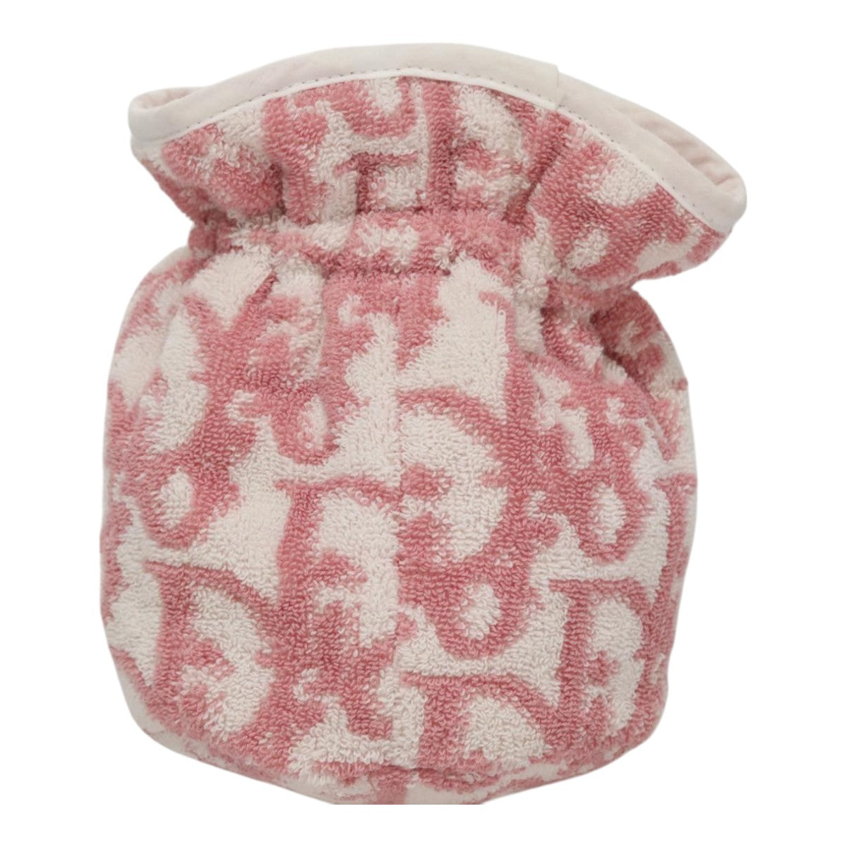 Christian Dior Pile Trotter Hand Bag Pink White Auth 110808